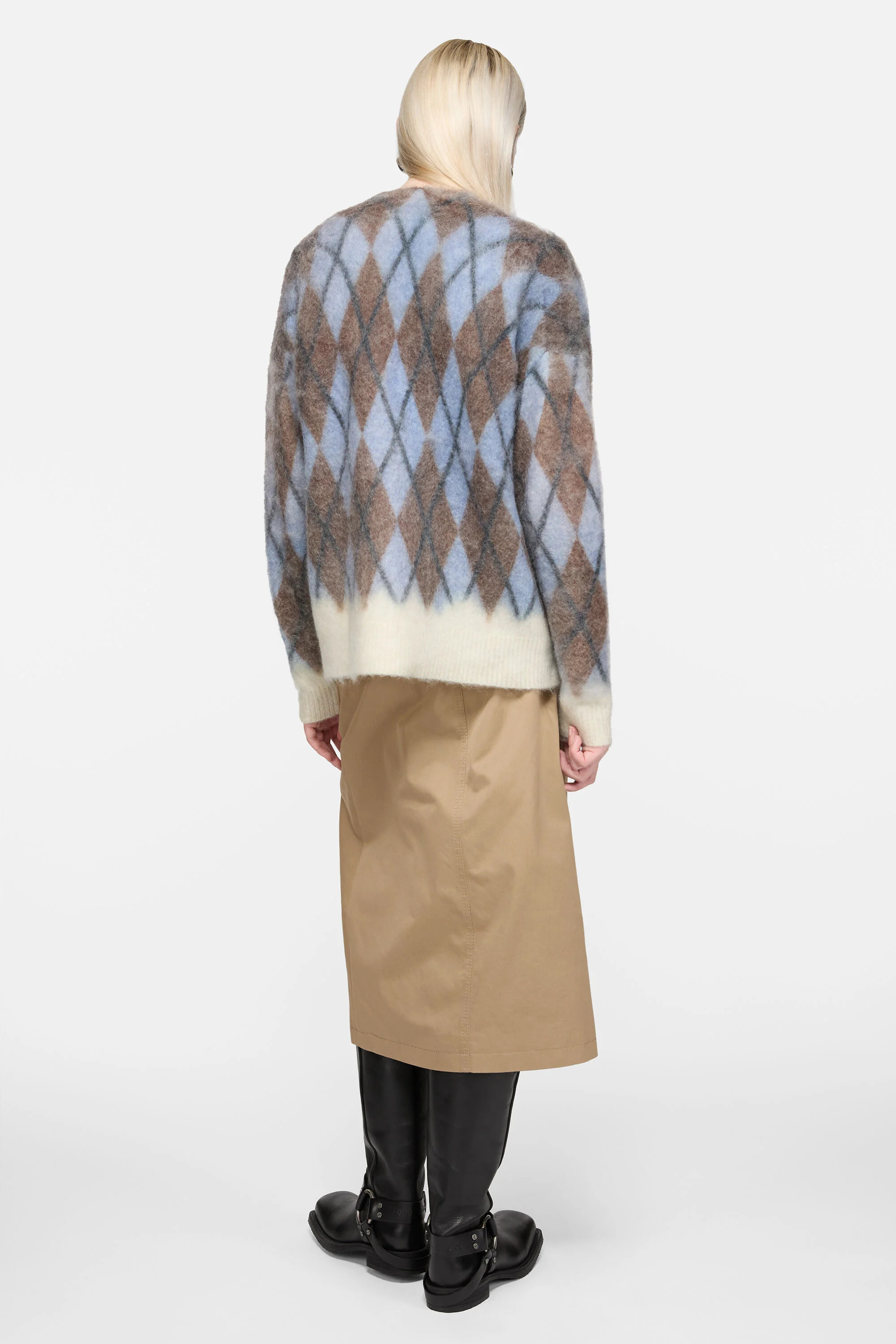 Mohair cardigan - Grey/brown - 3