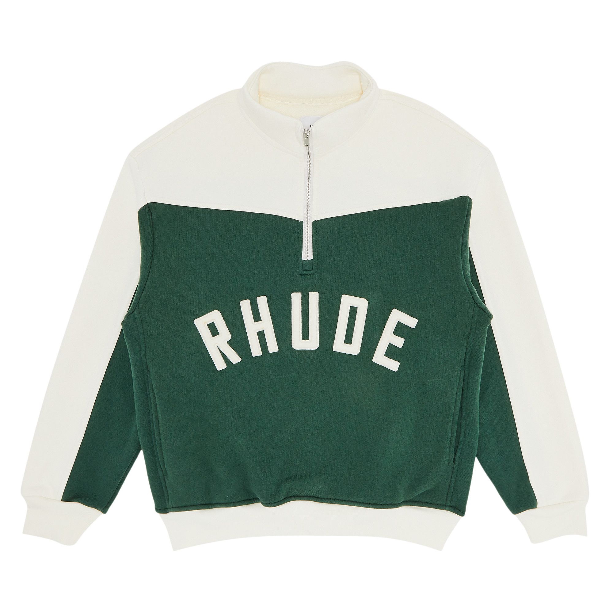 Rhude Monaco Half-Zip 'Hunter Green/Cream' - 1