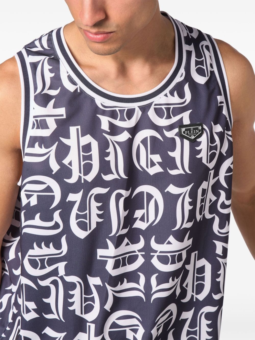 all-over logo-print tank top - 5