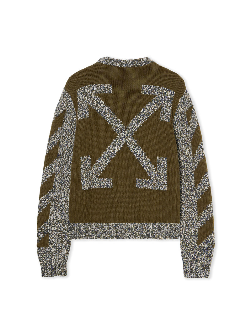 Off-White Diagonal Arrow Mouliné Knit Crewneck Sweater outlook
