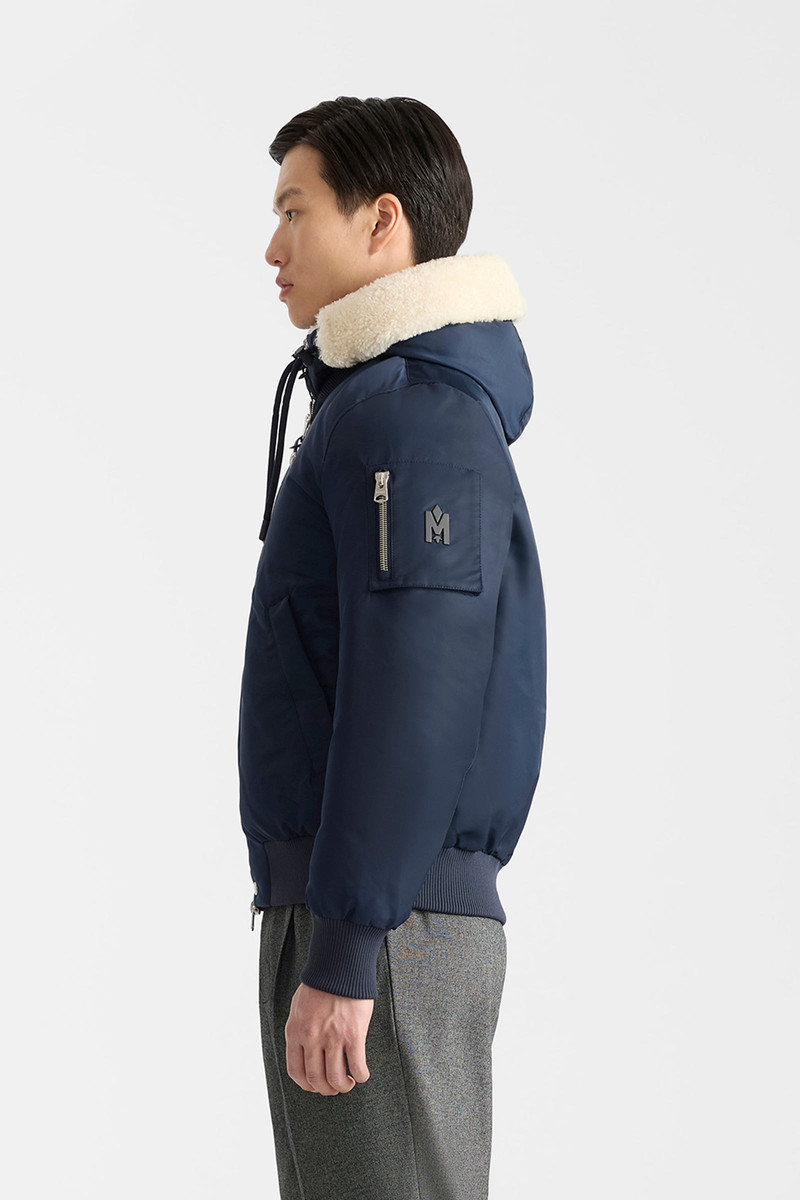 AUGUST-Z bomber jacket with shearling-trimmed hood 5