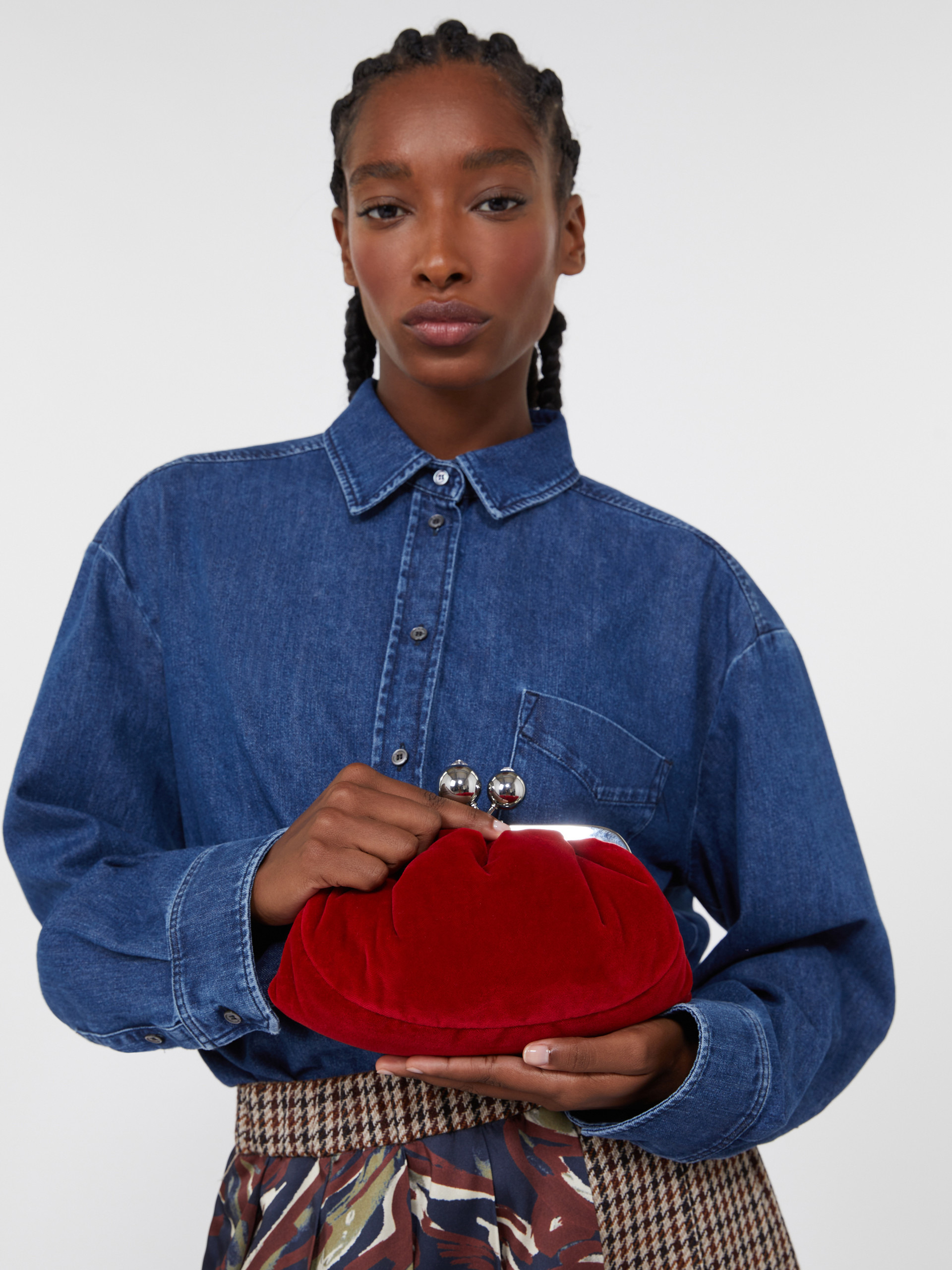VALANCE Small cotton velvet Pasticcino Bag - 7