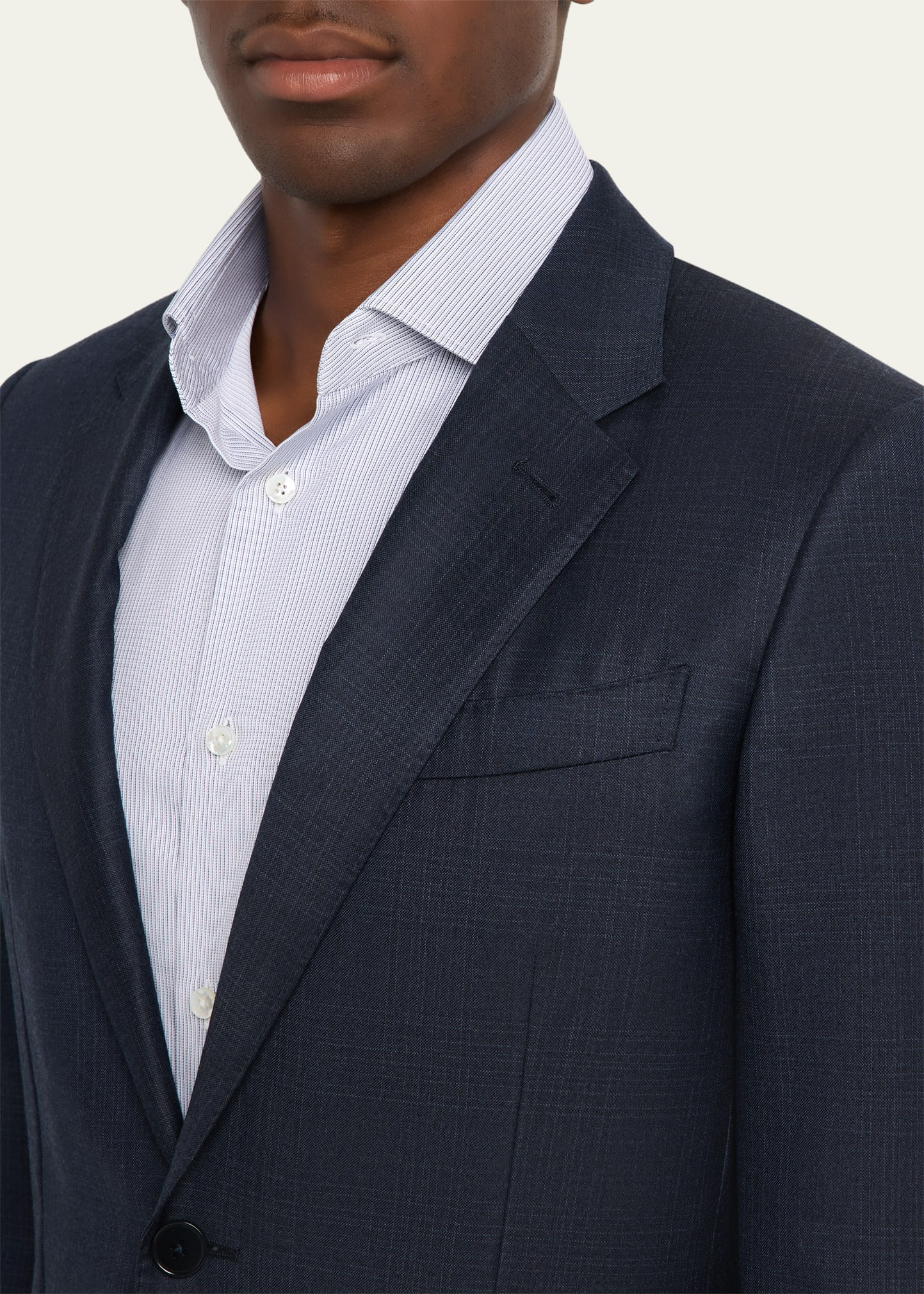 Men's Wool Tonal Plaid Two-Piece Suit - 5