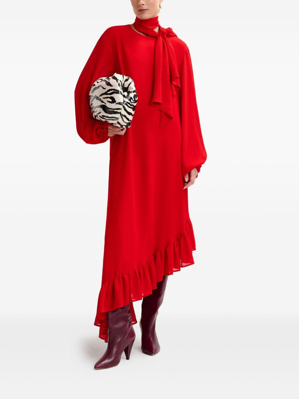 ruffled asymmetric dress - 5