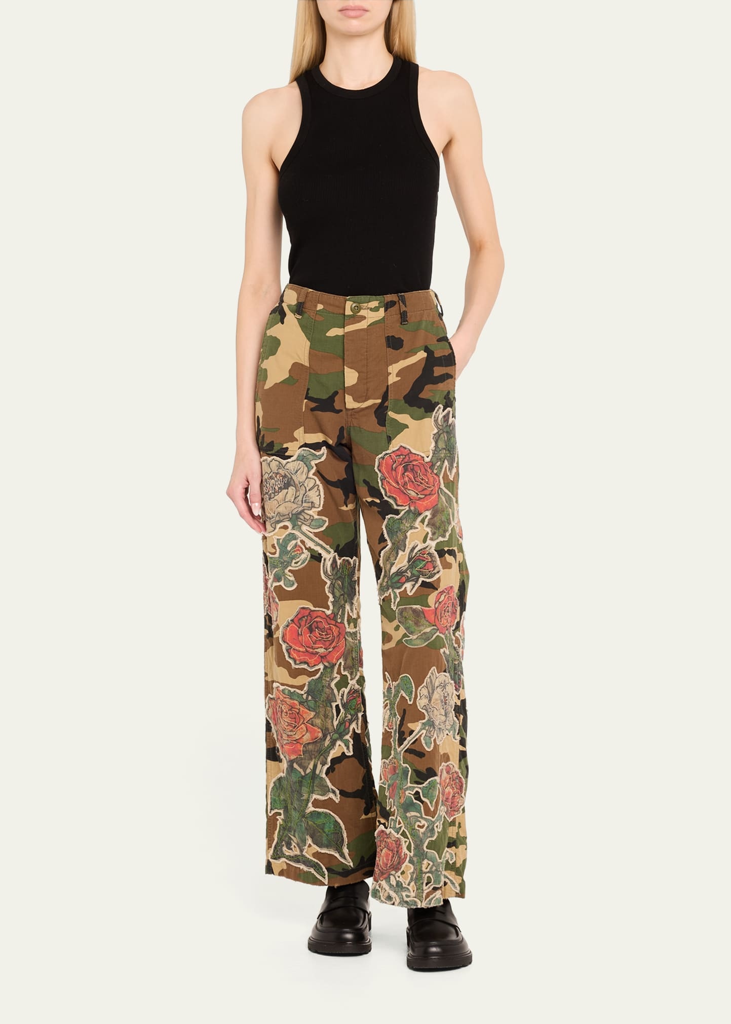 Camo Patchwork Utility Pants - 2