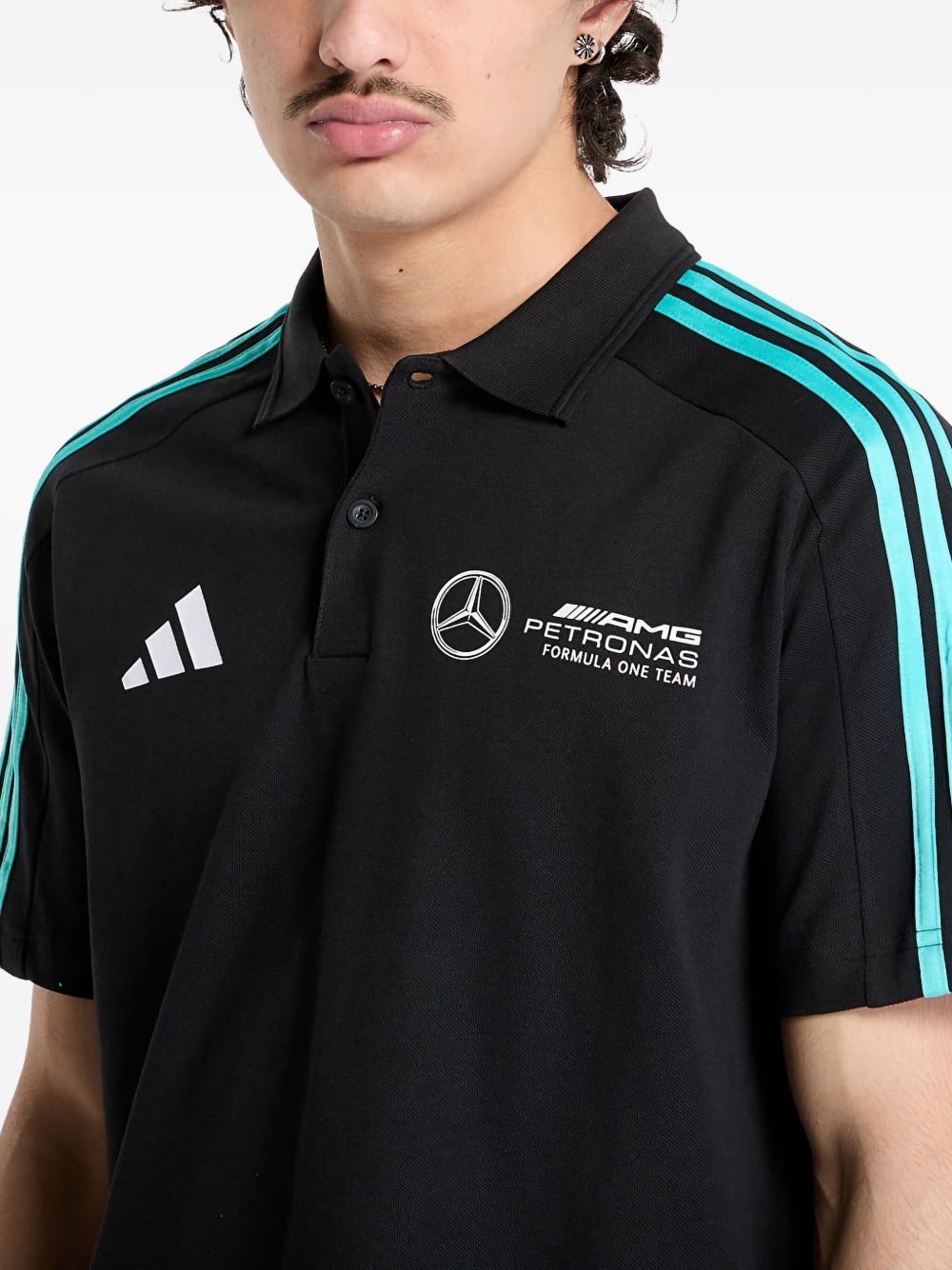 x Mercedes - AMG Petronas Formula One Team DNA 3-Stripes logo polo shirt - 4