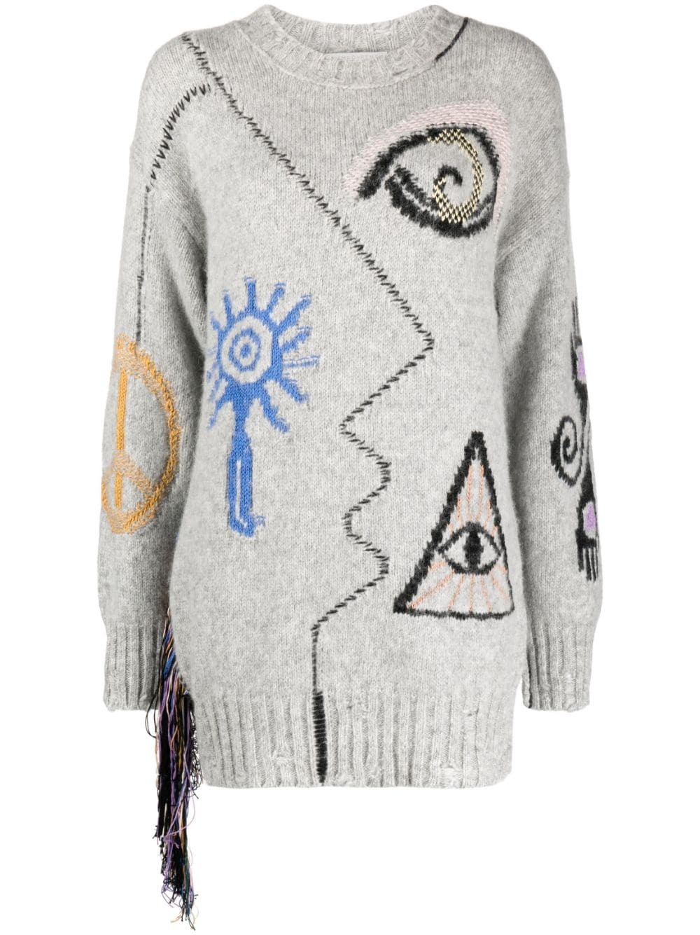 Folk graphic-embroidered jumper - 1