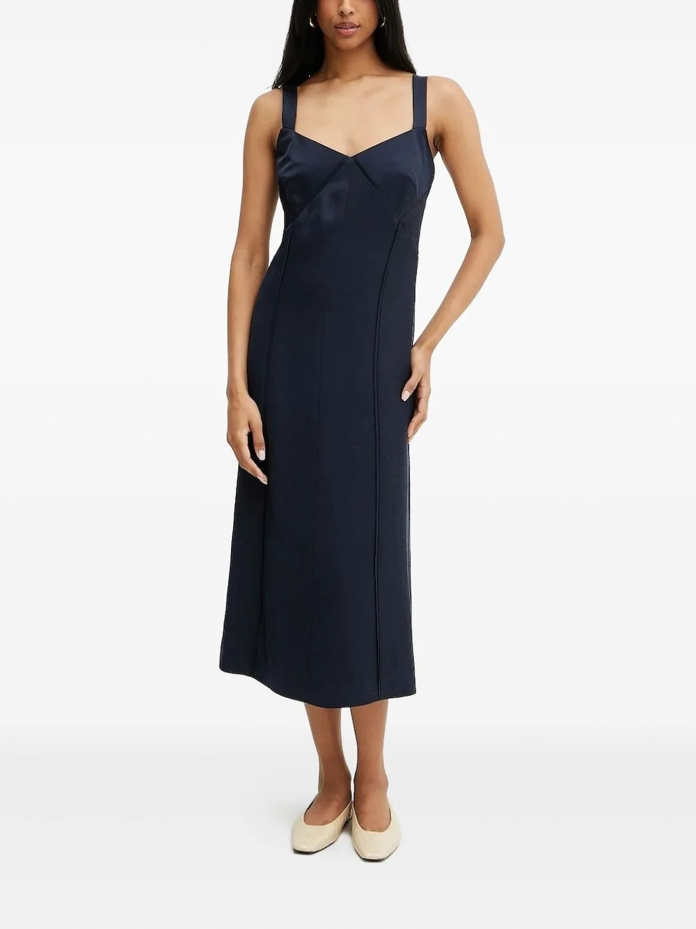 sleeveless midi dress - 1