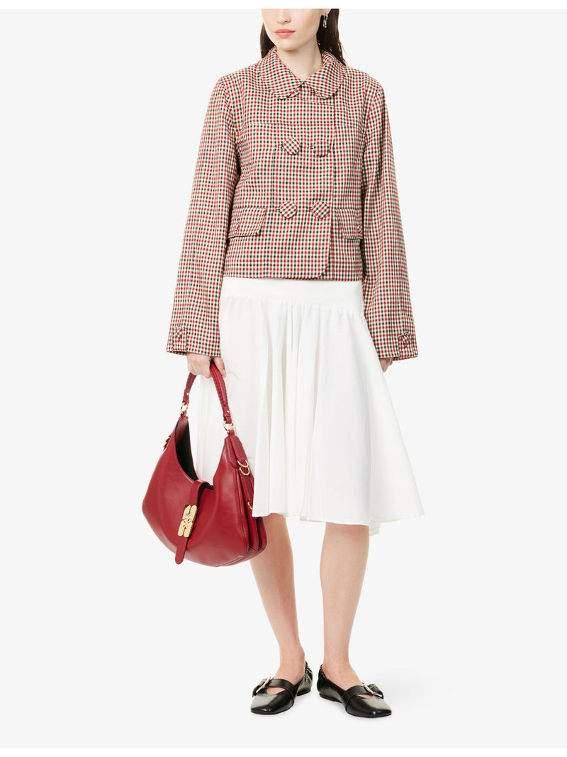 House of Sunny The Marie Check-Print Stretch-Woven Jacket outlook