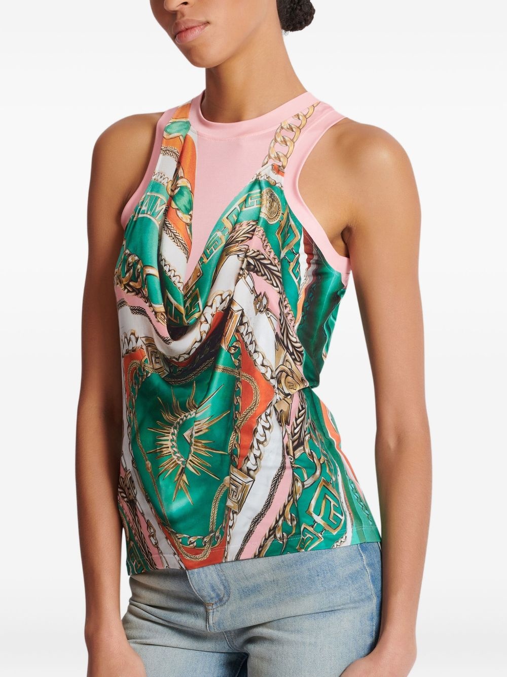 Foulard-print vest - 6