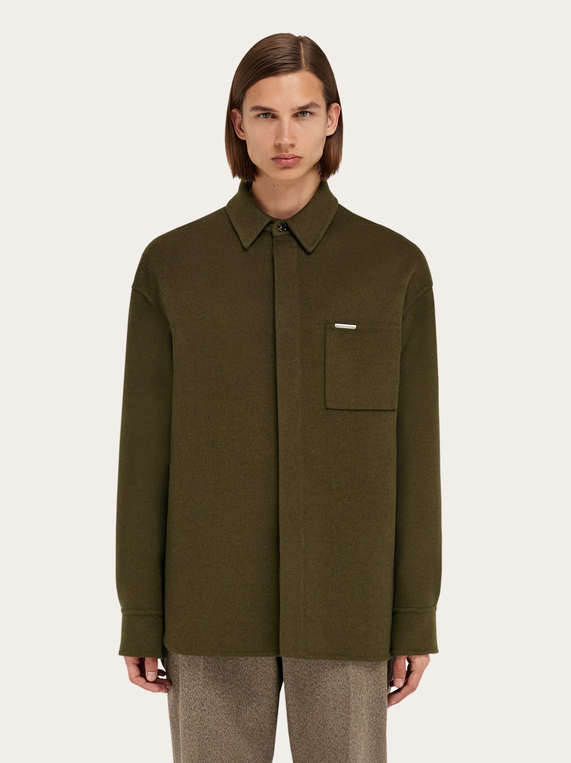 Cashmere blend over shirt - 2