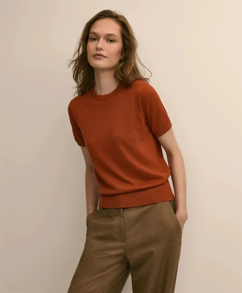Ultimate Merino Wool Short-Sleeve Sweater Shell - 1