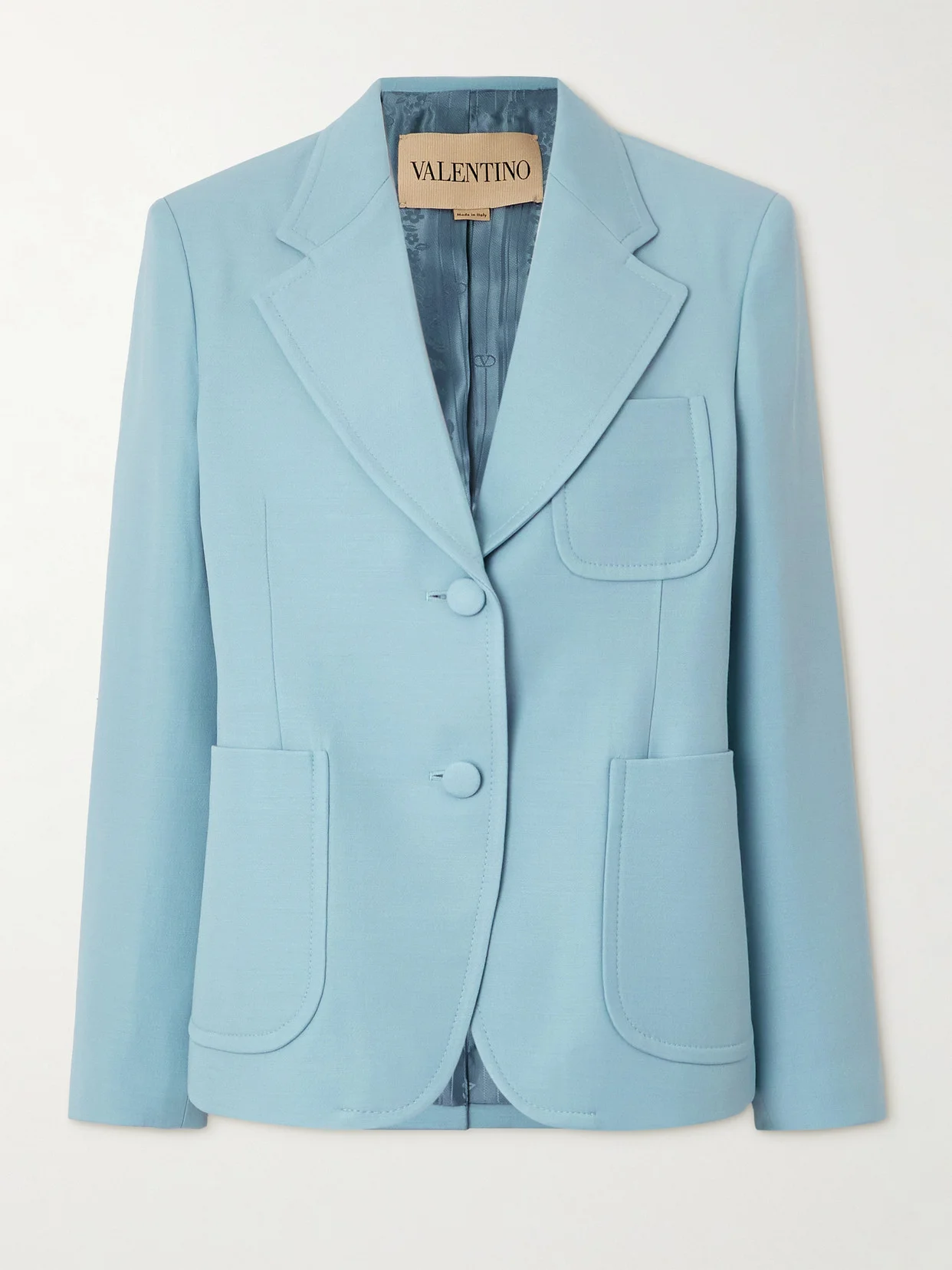 Wool And Silk-blend Blazer - 1