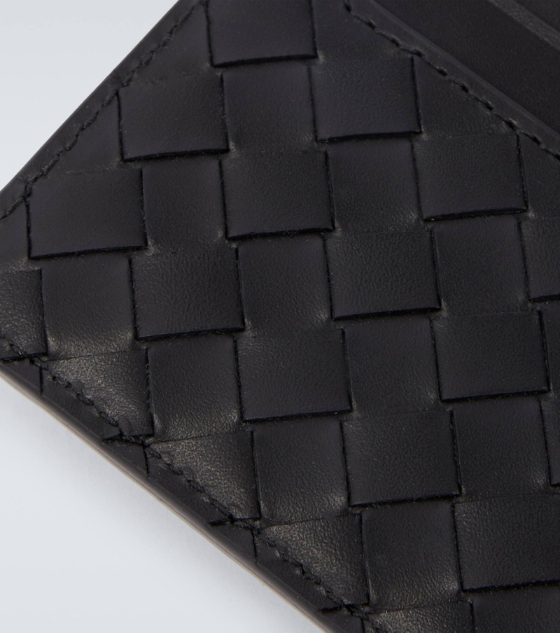 Intrecciato leather card holder 3