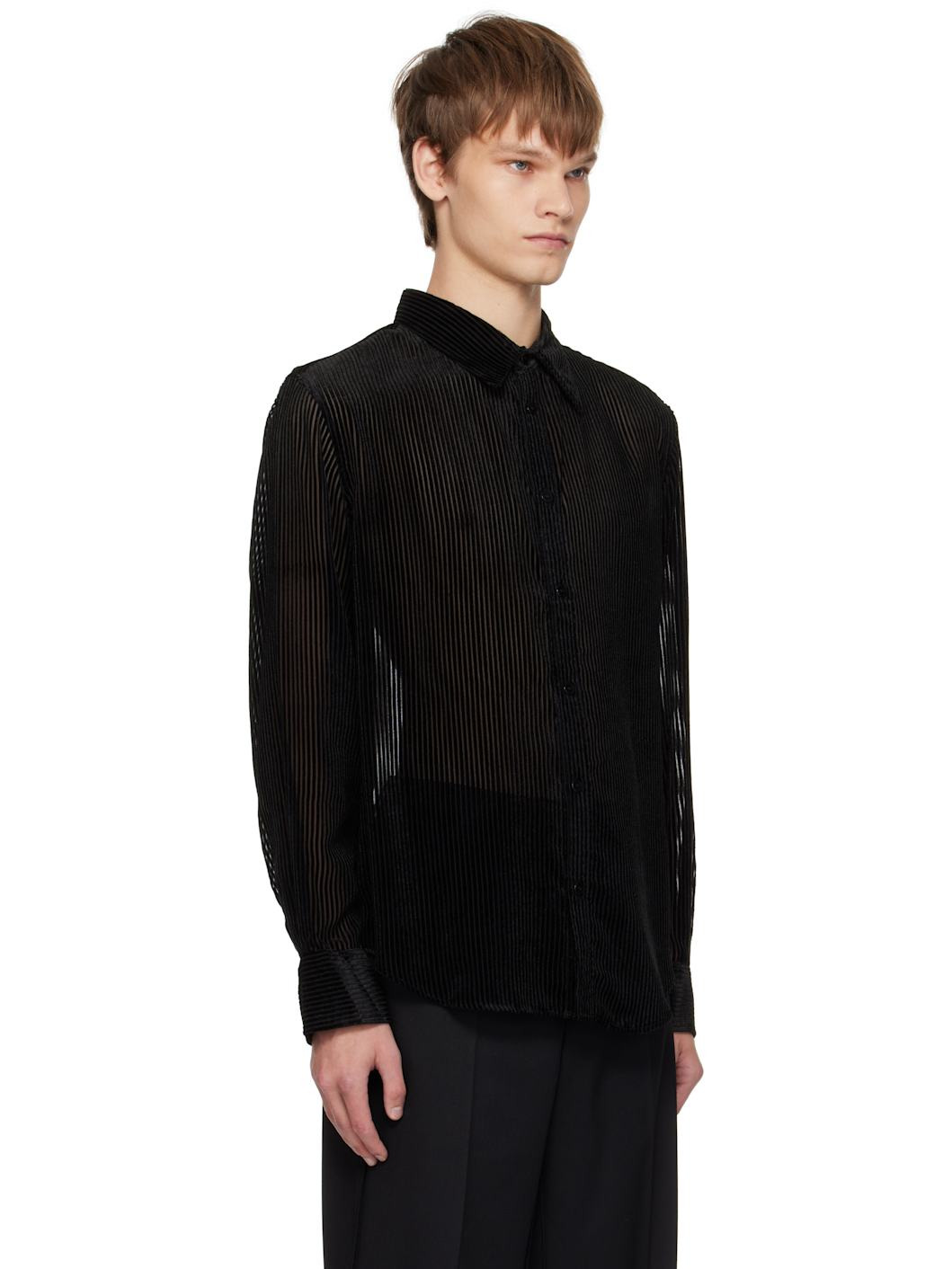Black Striped Shirt - 2