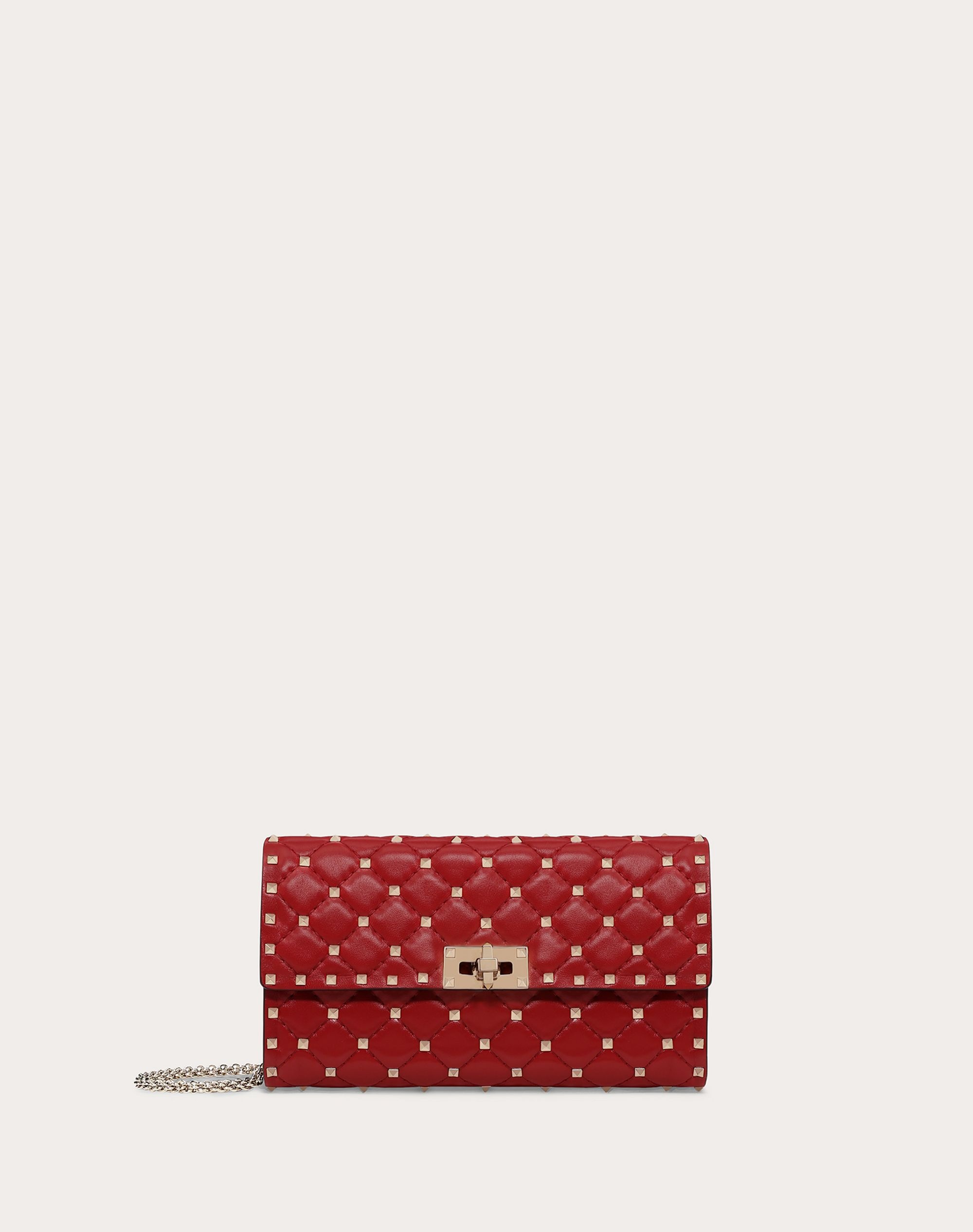 Rockstud Spike Nappa Leather Crossbody Clutch Bag - 1