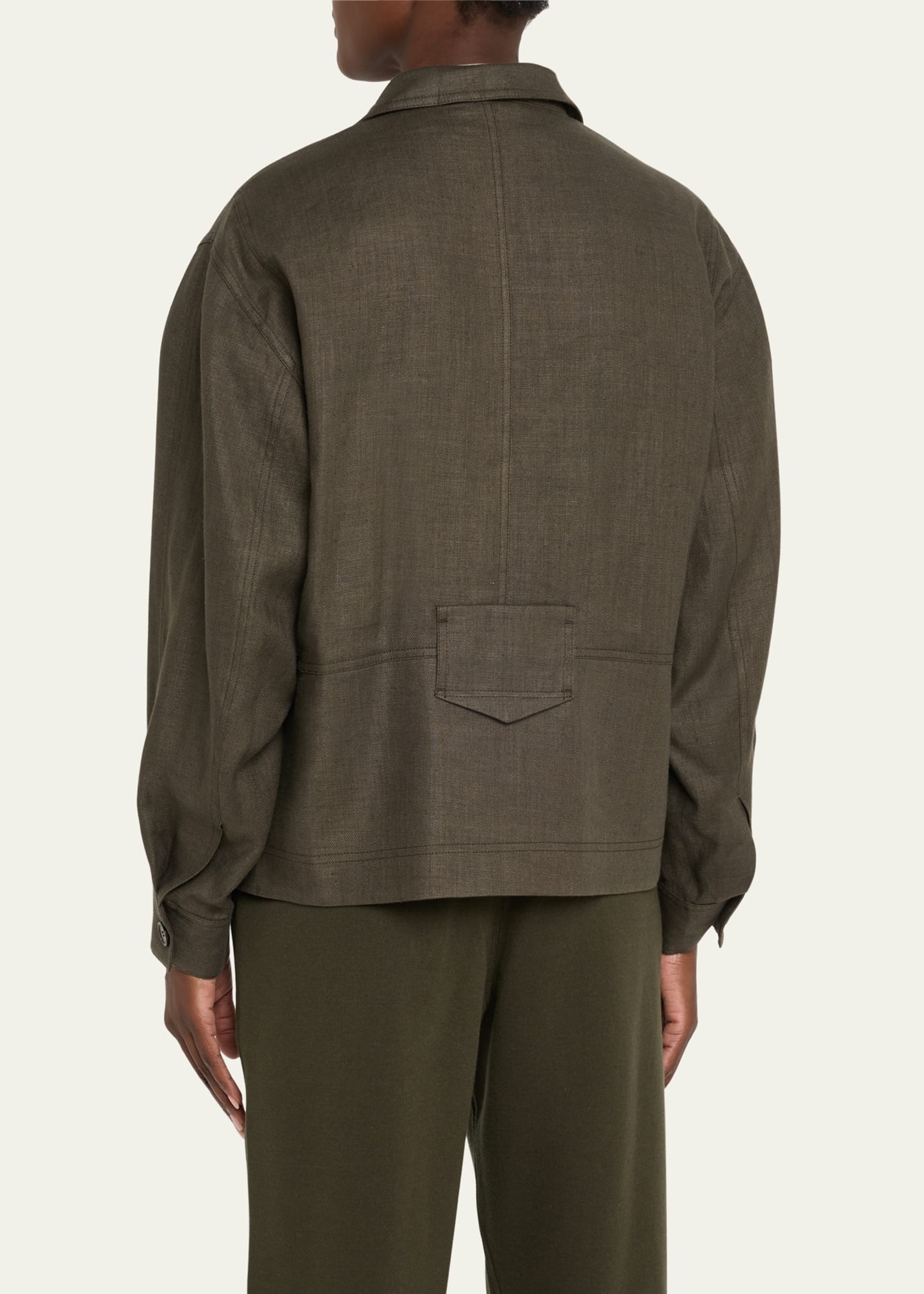 Jaylon Structured Linen Wool Field Jacket - 3