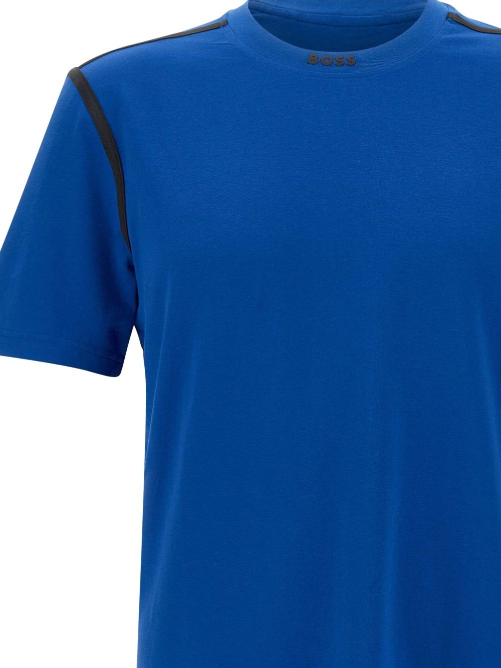 contrast-piping crew-neck T-shirt - 3