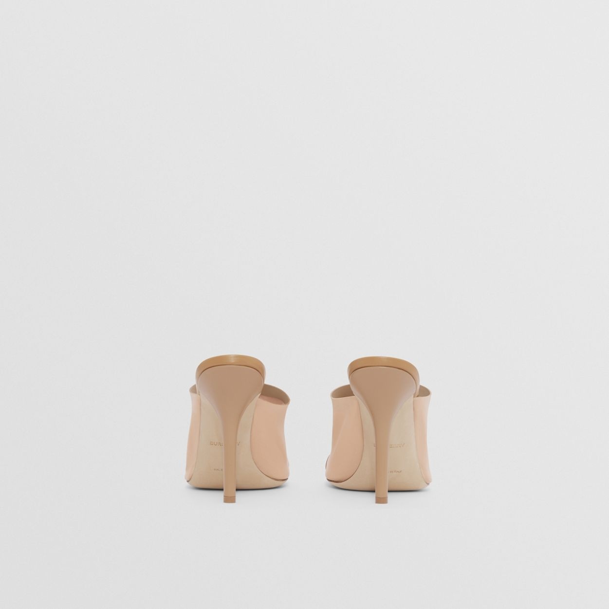 Stretch Jersey and Leather Mules - 5