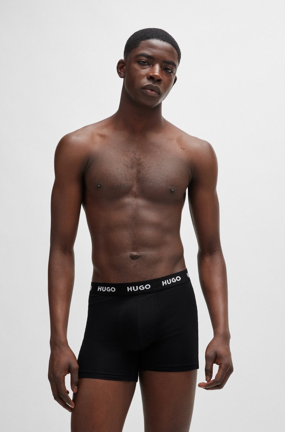 THREE-PACK OF STRETCH-COTTON BOXER BRIEFS WITH LOGO - 7