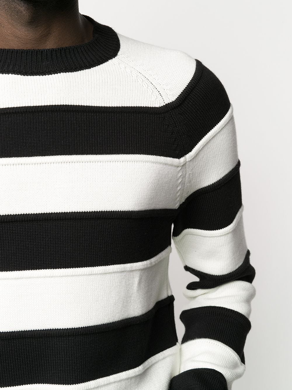 striped cotton-blend sweater - 5