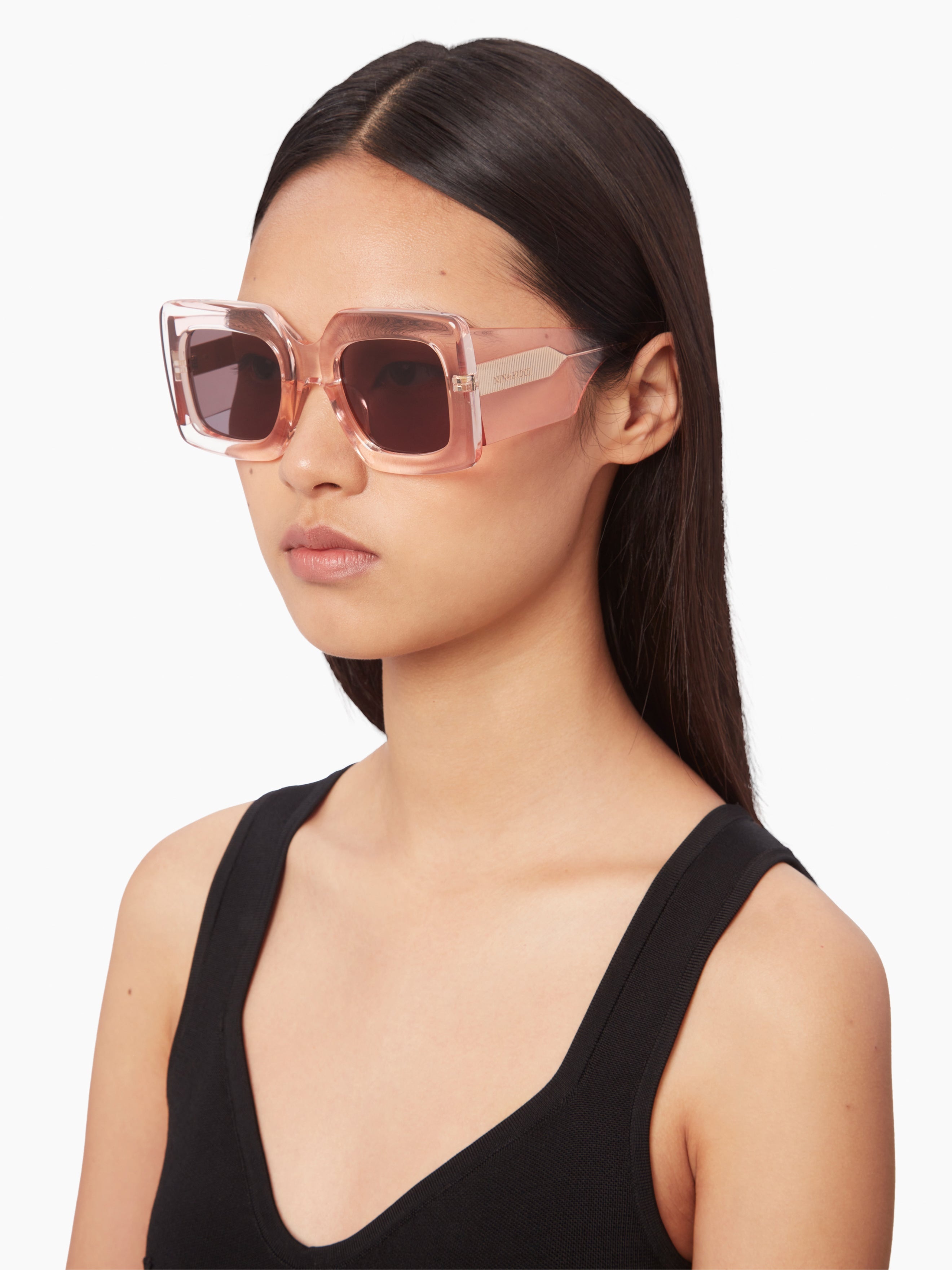 Precious square shiny transparent Sunglasses - 3