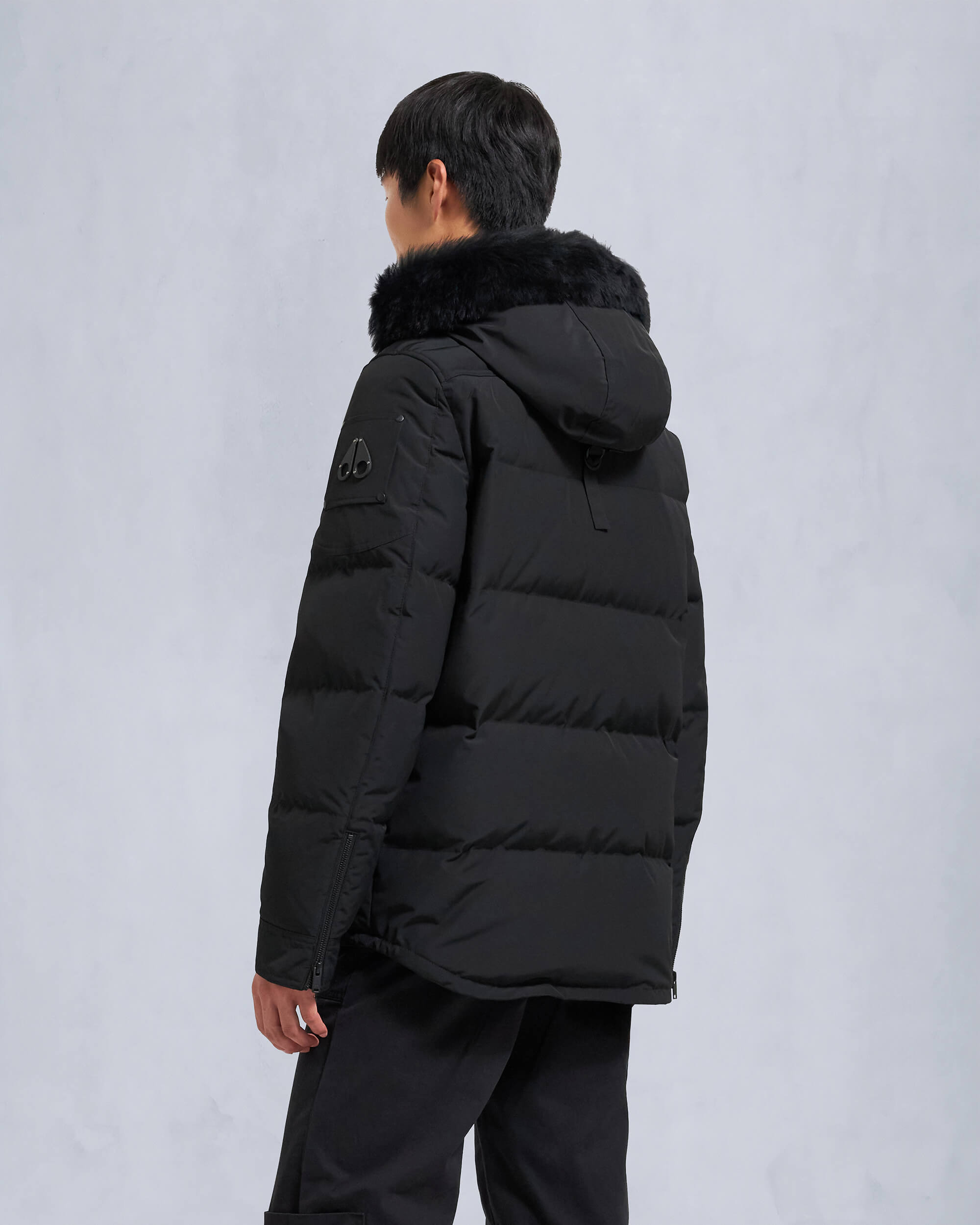 ONYX ROUND ISLAND SHEARLING DOWN JACKET - 4