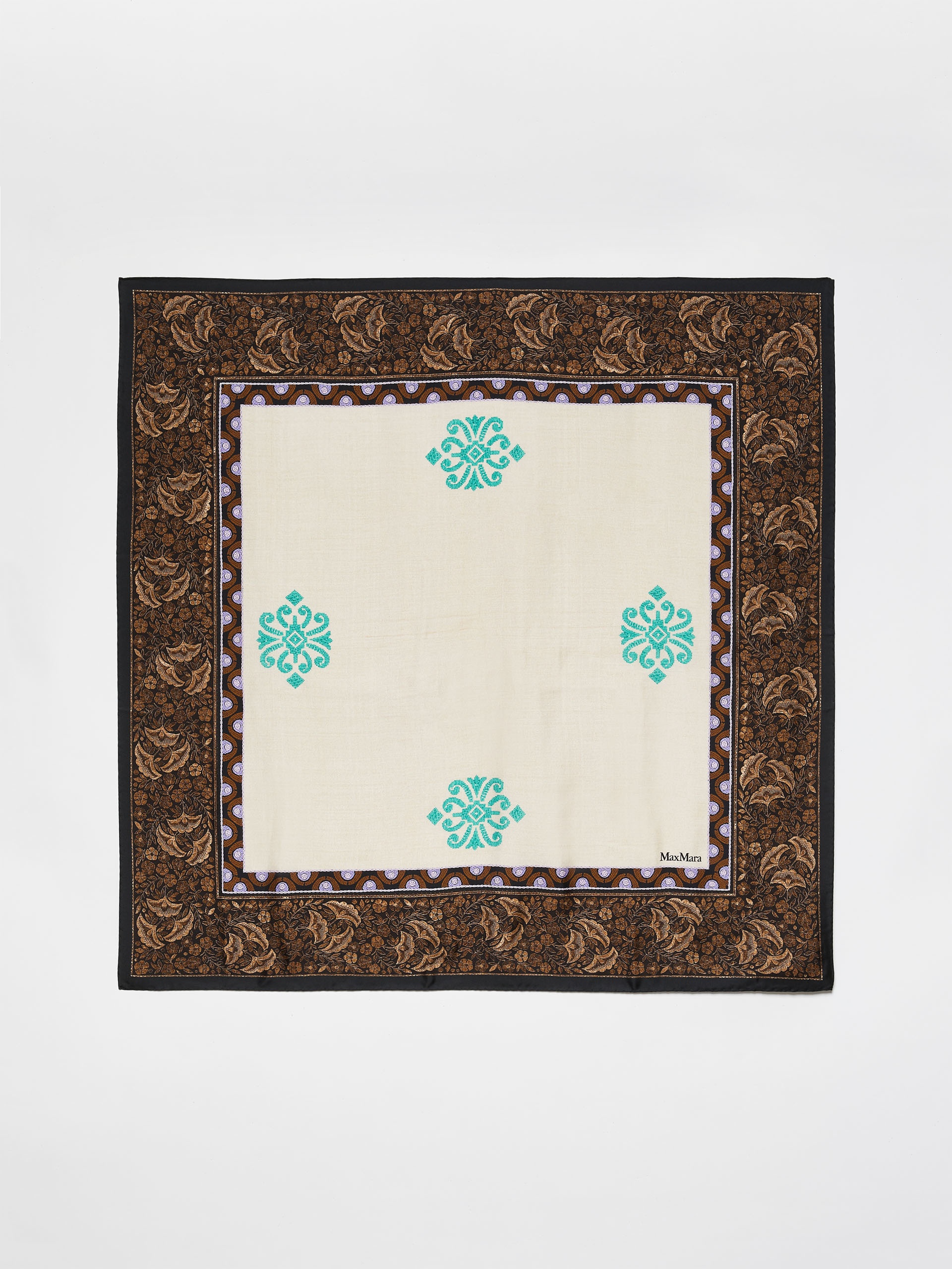 ALOESJ Square scarf in printed silk - 1