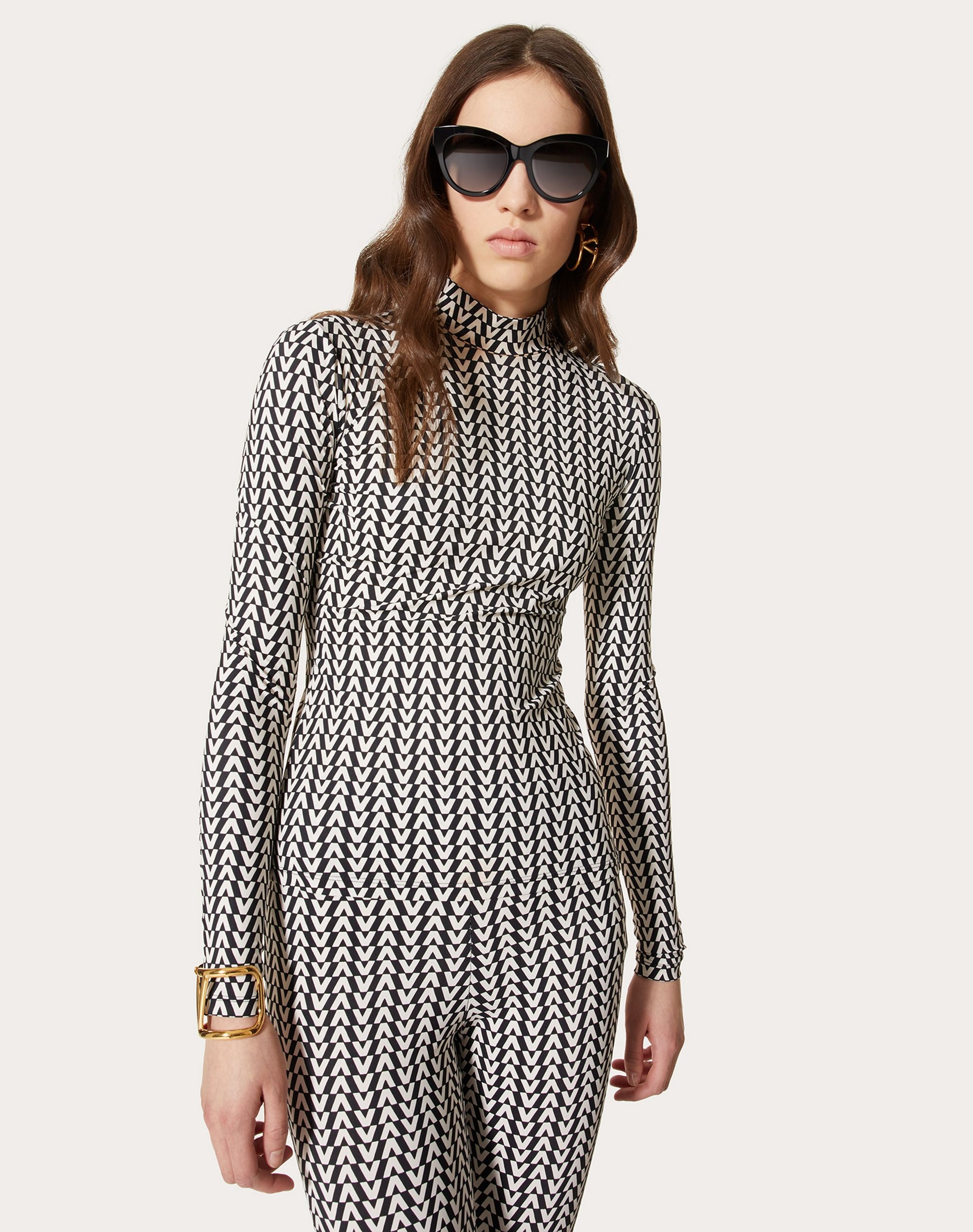 OPTICAL VALENTINO JERSEY TOP - 5