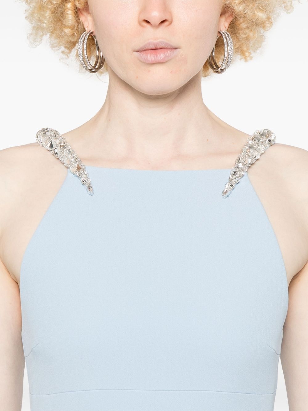 crystal-embellished midi dress - 5