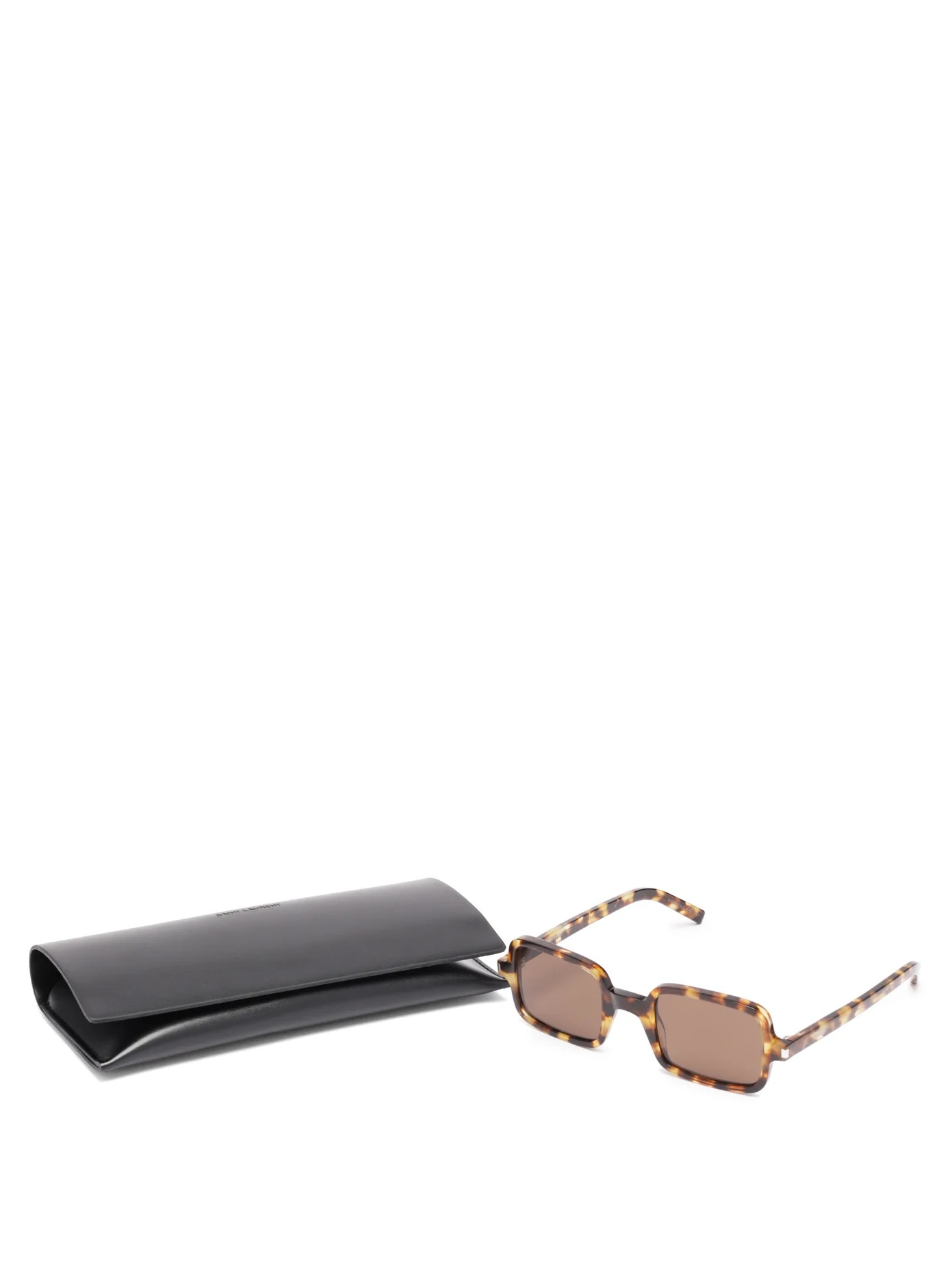 Logo-engraved square acetate sunglasses - 5