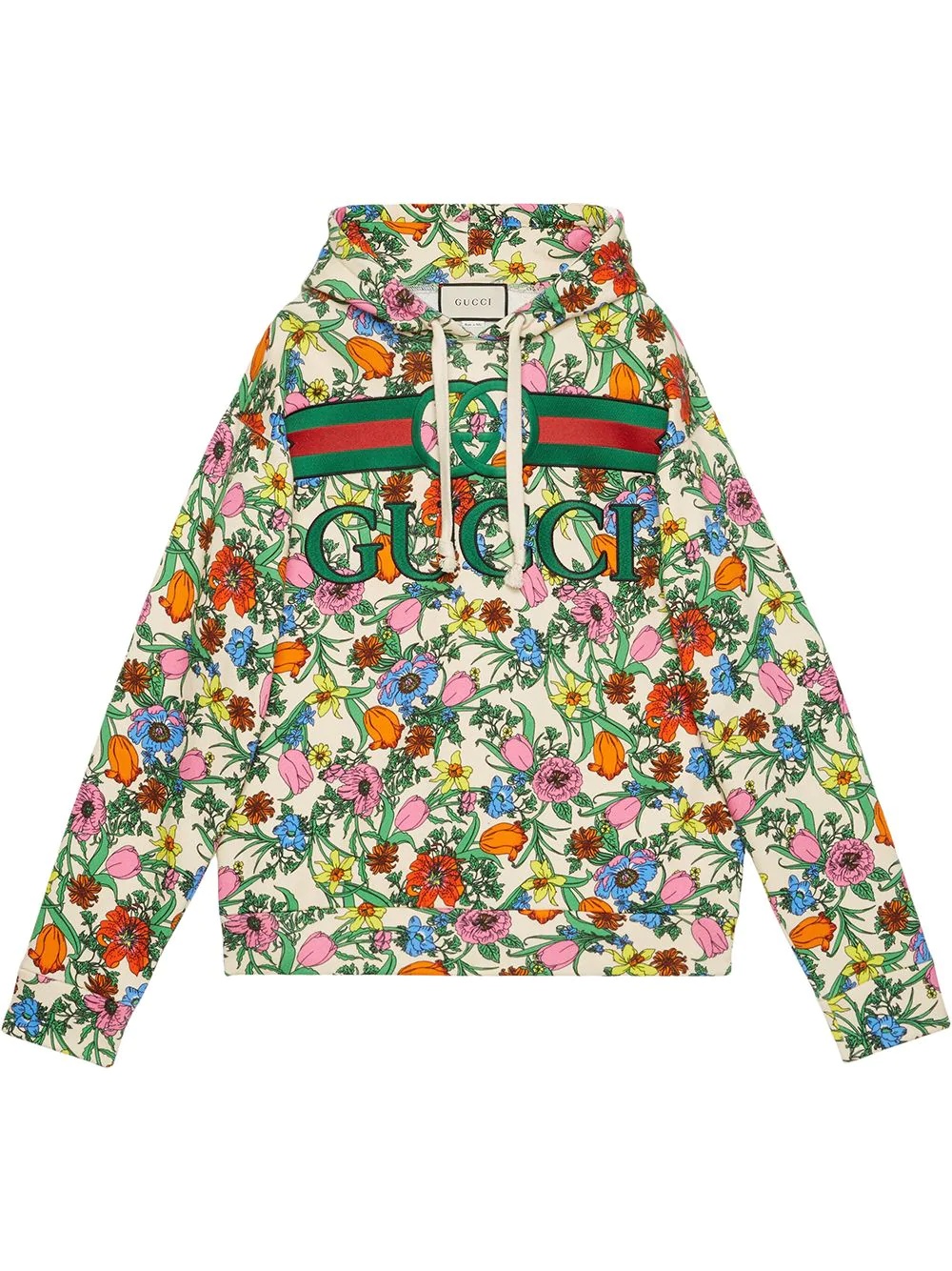 Pop Flora printed hoodie - 1