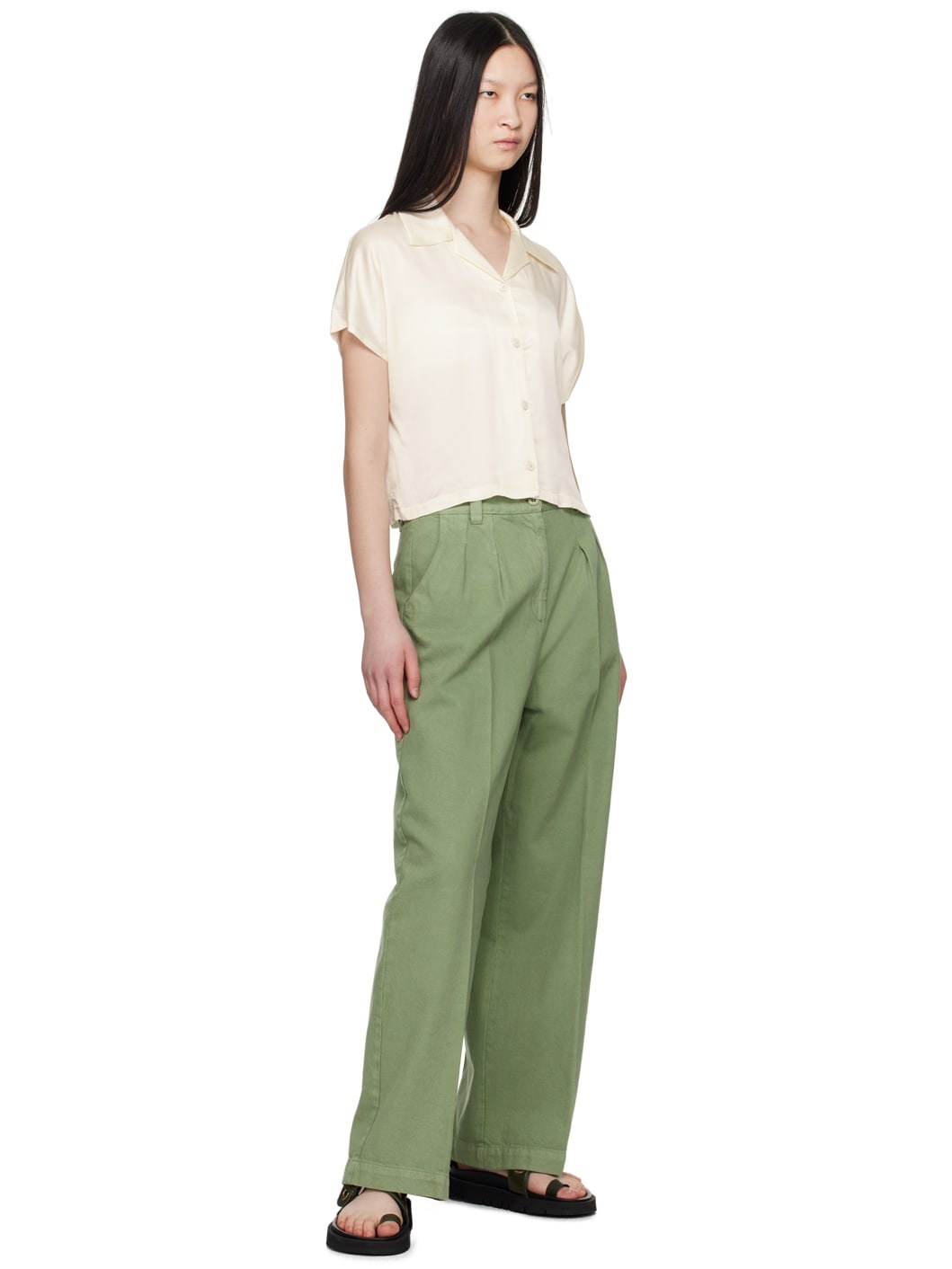 Khaki Tressie Trousers - 4