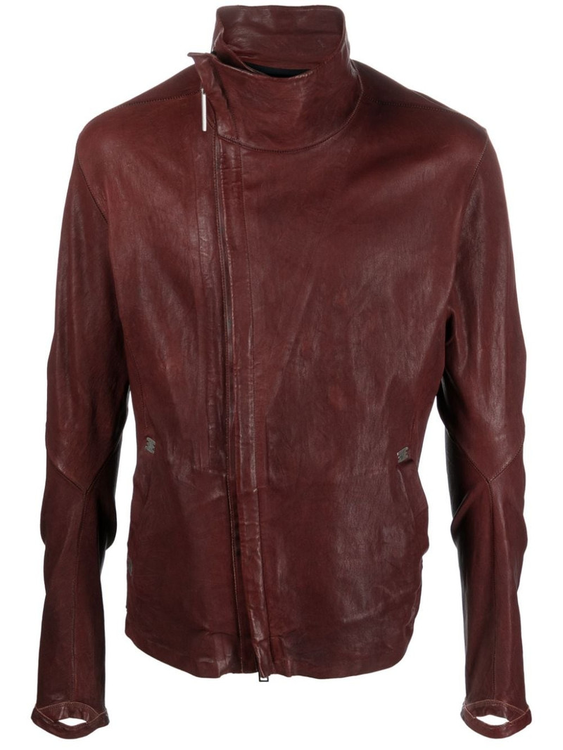 Dorsal crinkled leather jacket 1