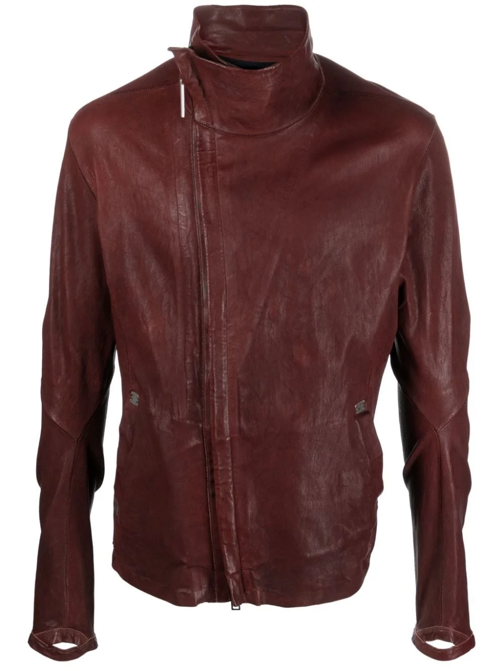 Dorsal crinkled leather jacket - 1