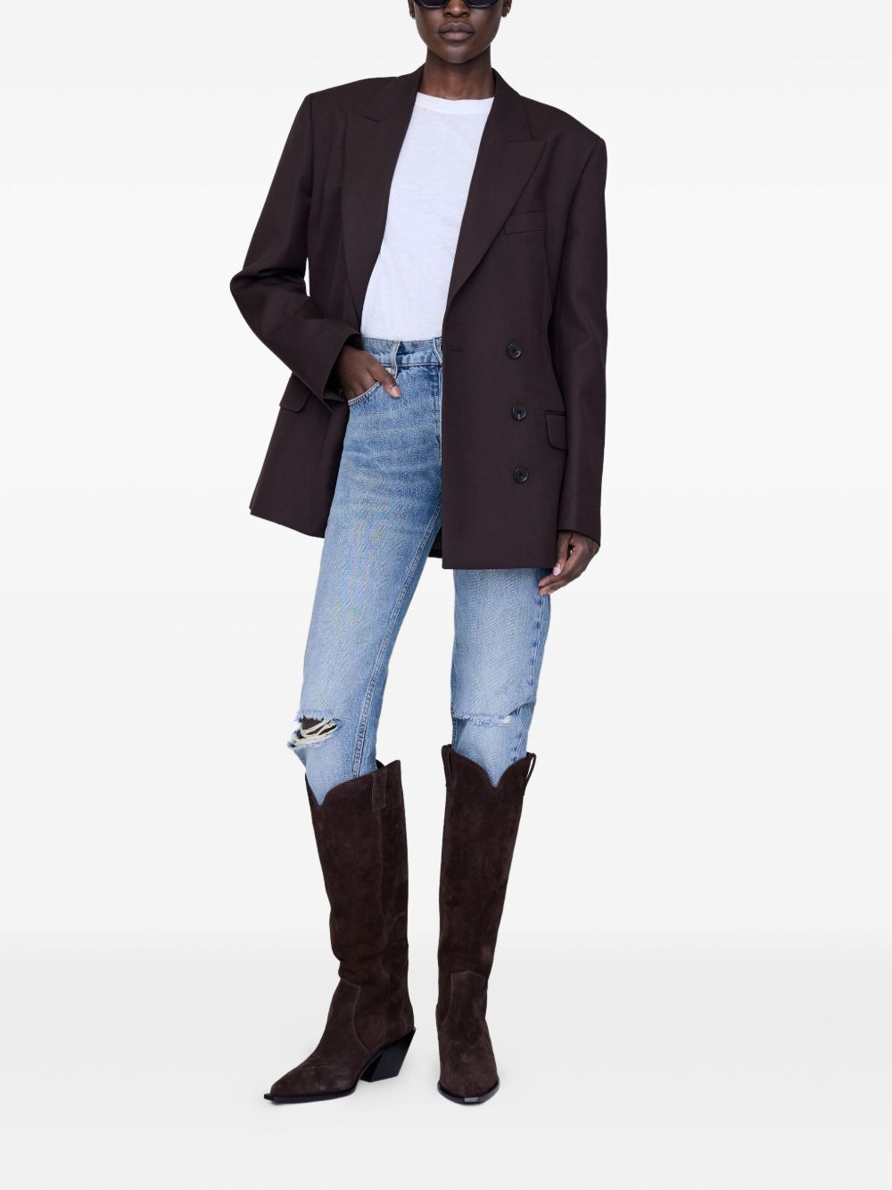 70mm Tania suede knee-high boots - 5
