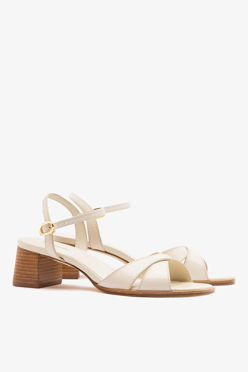 Roma Sandal Ivory Leather 3