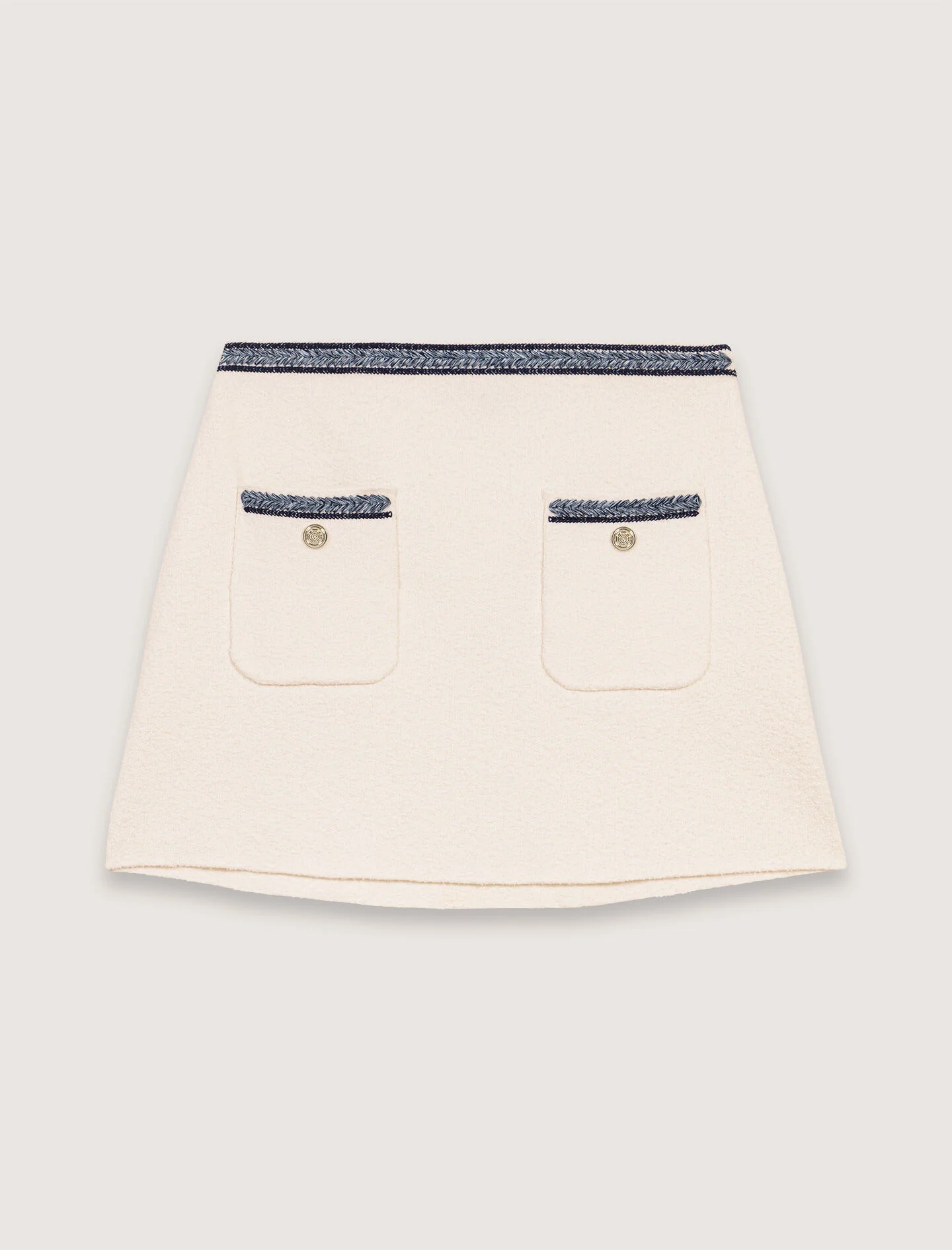 Short skirt with contrasting trim - 1