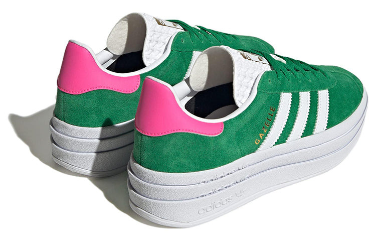 (WMNS) adidas originals Gazelle Bold 'Green Lucid Pink' IG3136 - 4