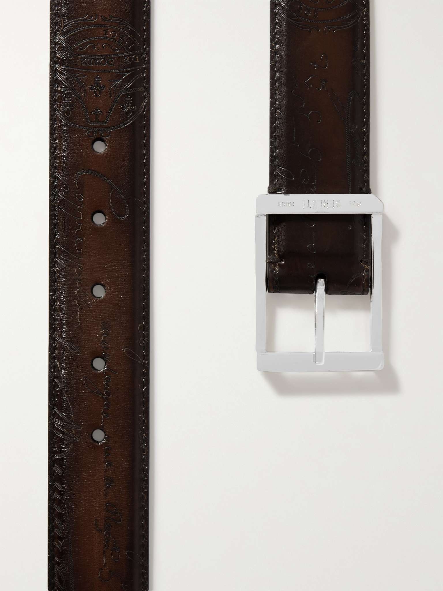 3.5cm Scritto Leather Belt - 3