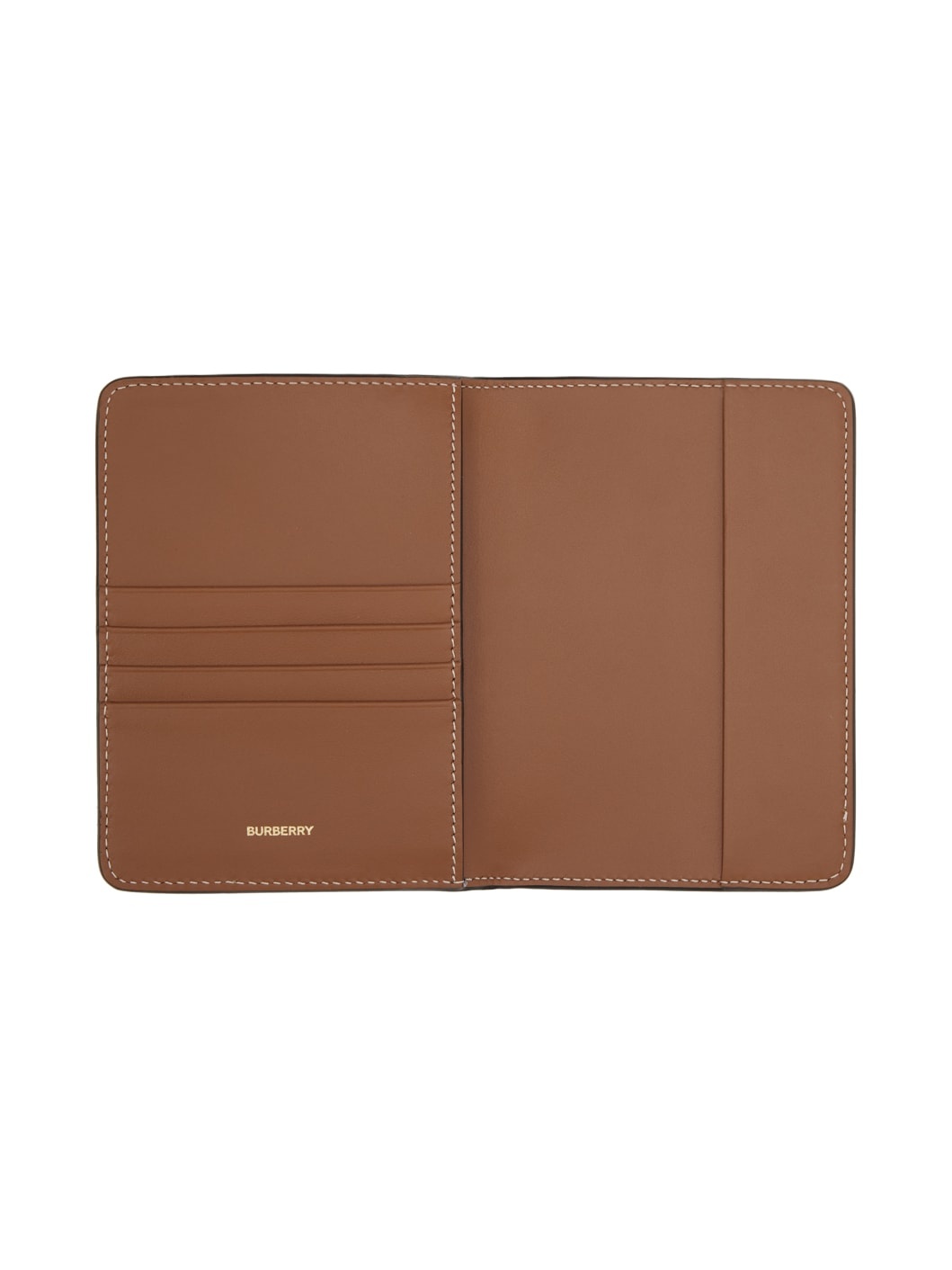 Beige Check Passport Holder - 3