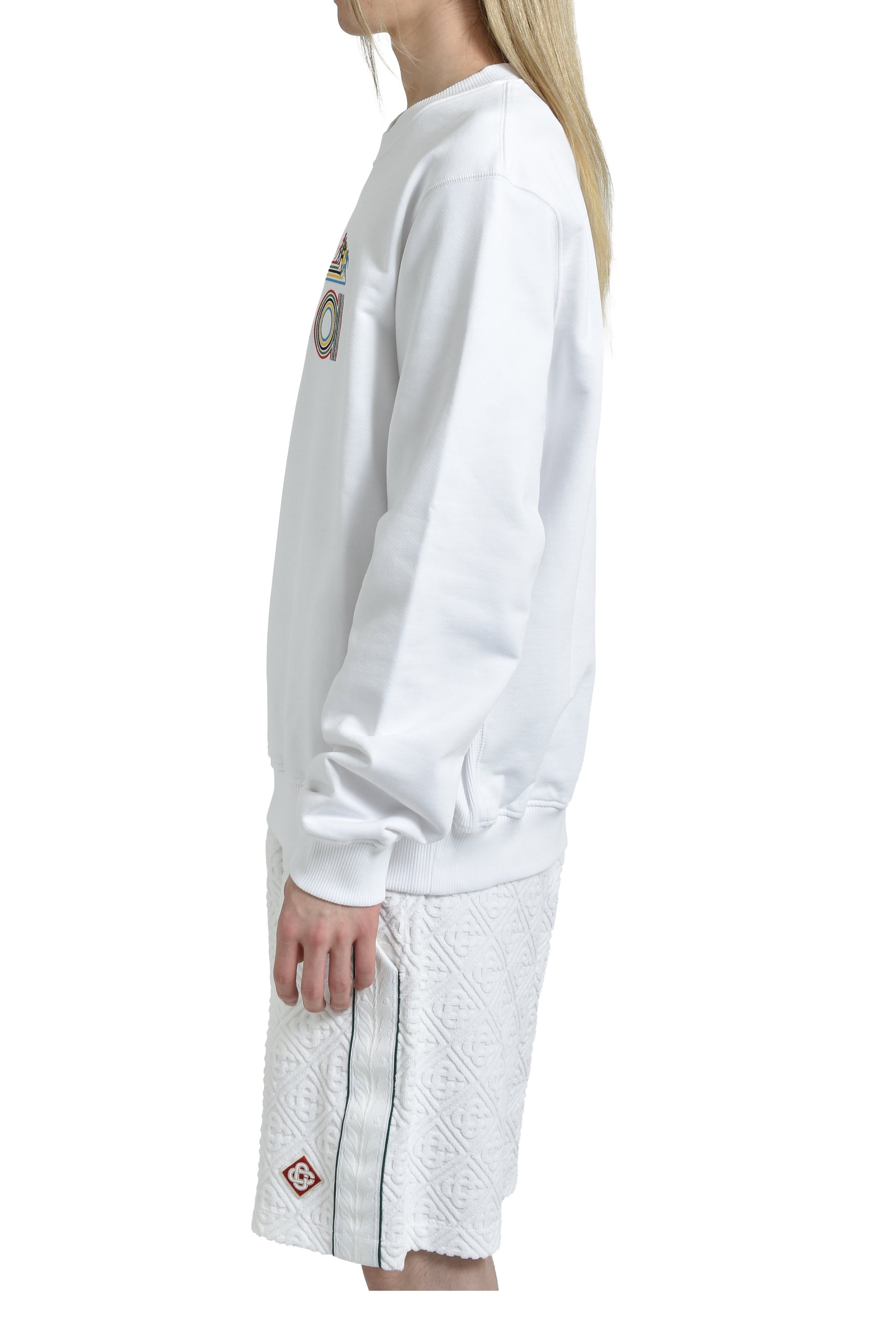 EQUIPEMENT SPORTIVE EMBROIDERED CLASSIC SWEATSHIRT / WHT - 3