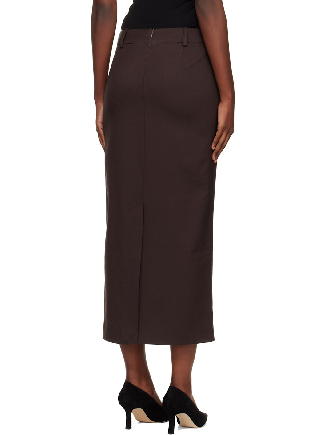 Brown Alrose Midi Skirt - 3