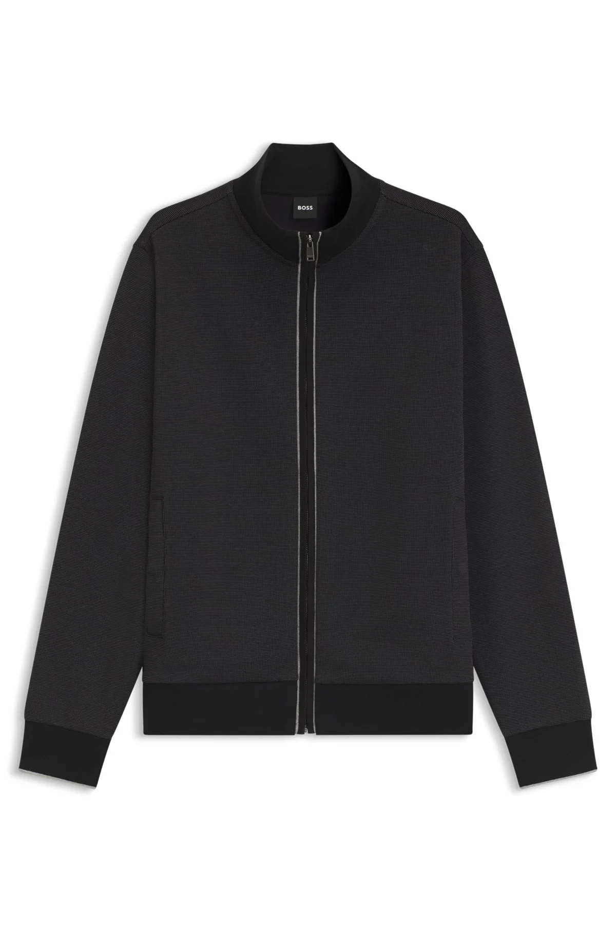 COTTON SWEATSHIRT WITH ZIPPER NECK - 1