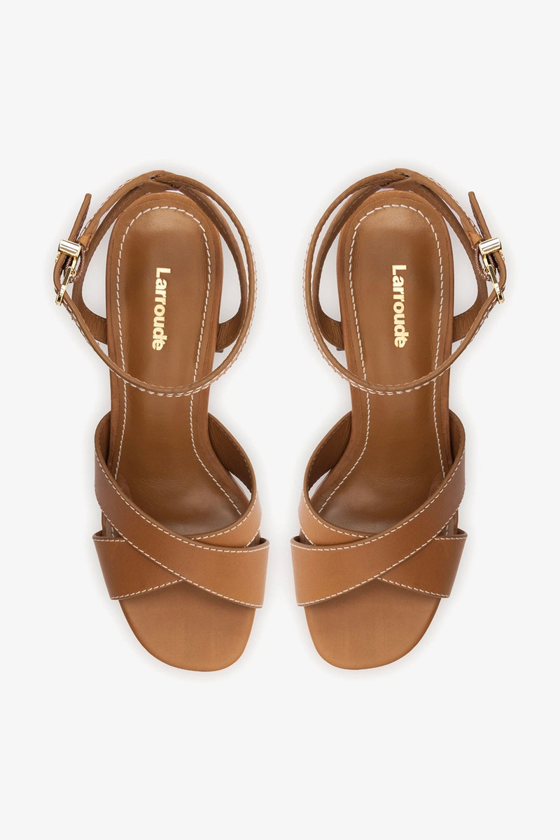 Dolly X Wood Sandal Caramel Leather 6