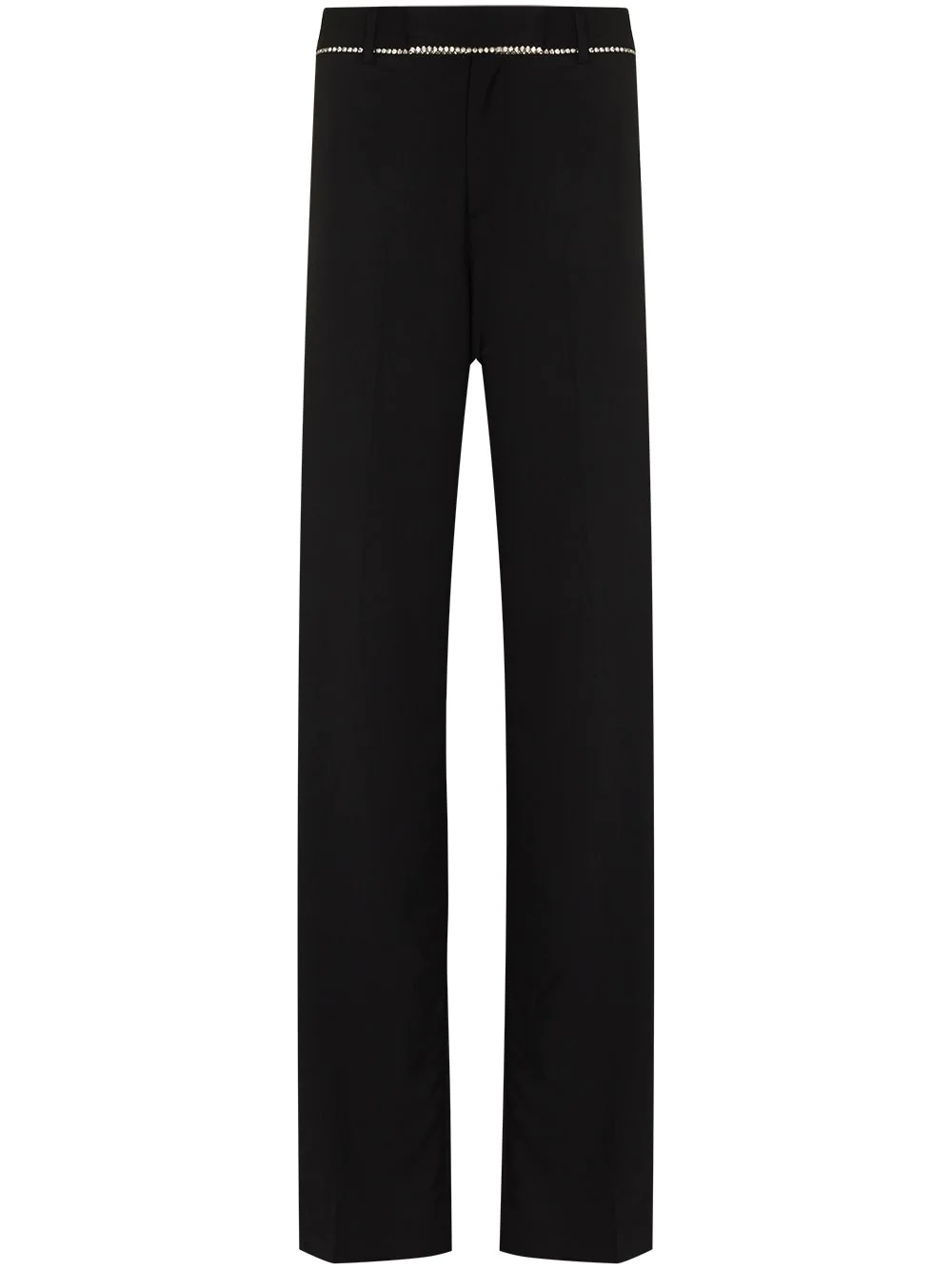 crystal-trimmed tailored trousers - 1