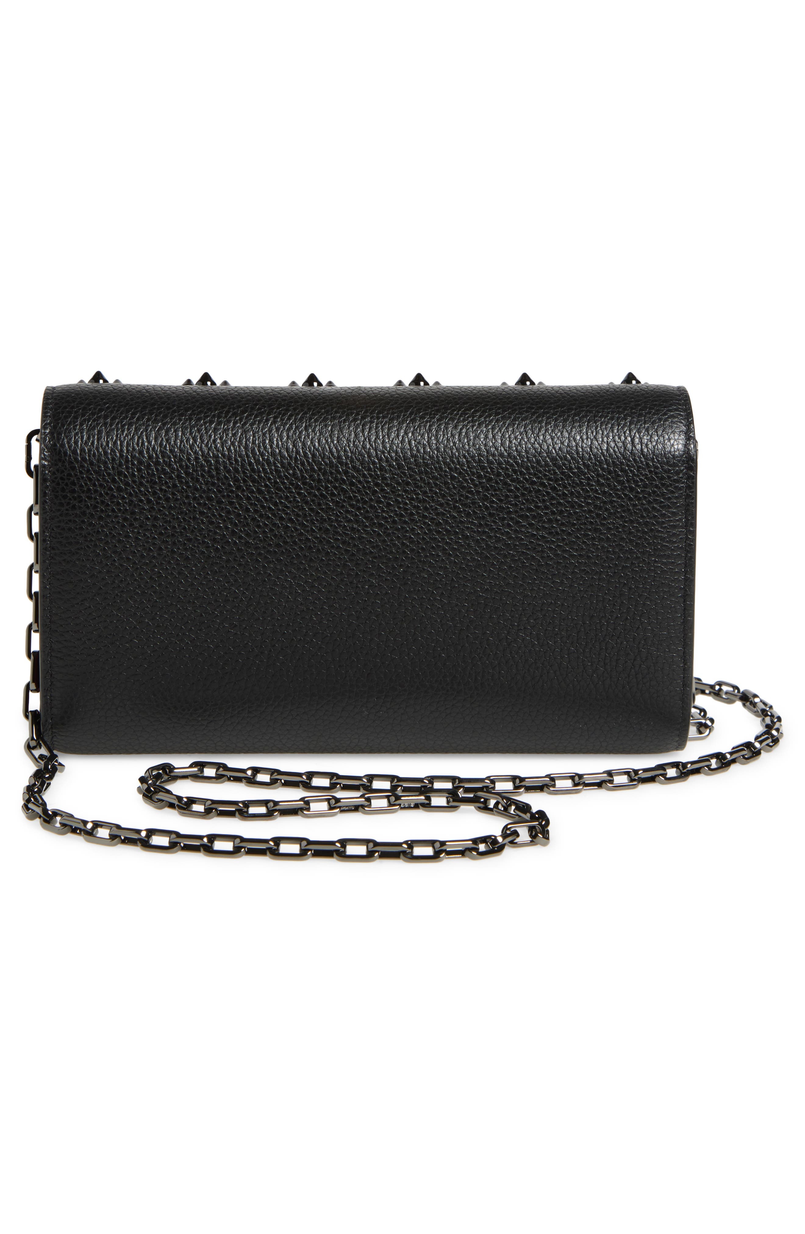 Christian Louboutin Paloma Leather Clutch in Black at Nordstrom - 4