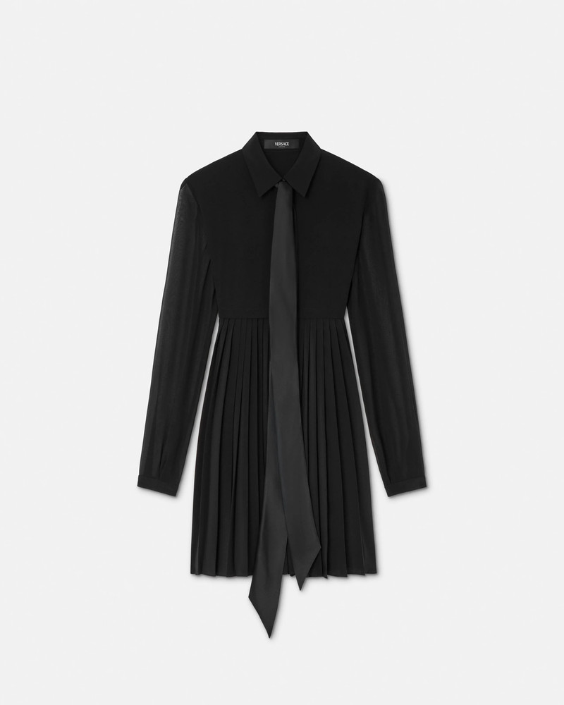 Crêpe de Chine Lavallière Mini Dress 1