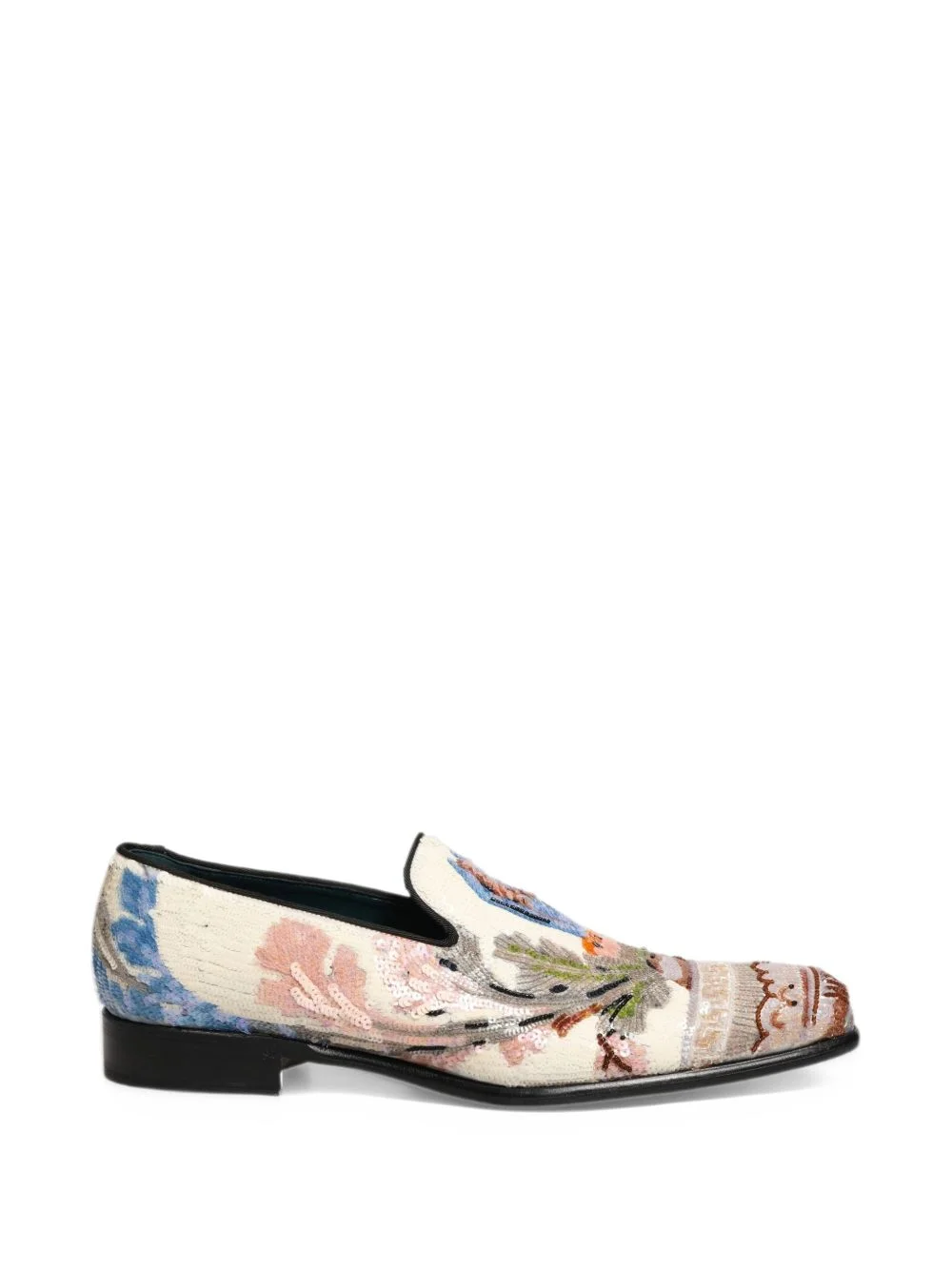 multicolor sequin-embroidered loafers - 1