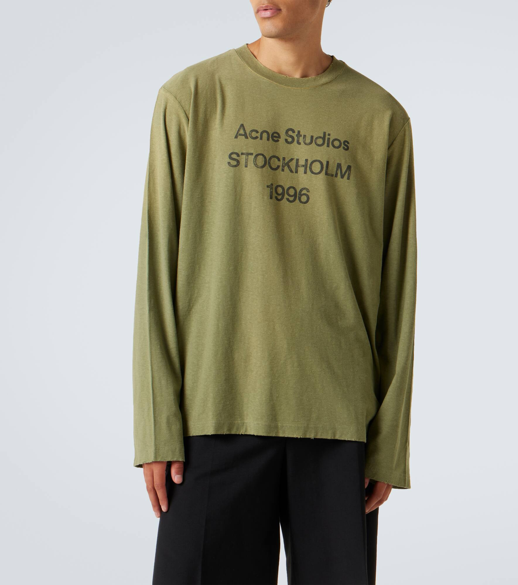 Logo cotton and hemp jersey T-shirt - 3